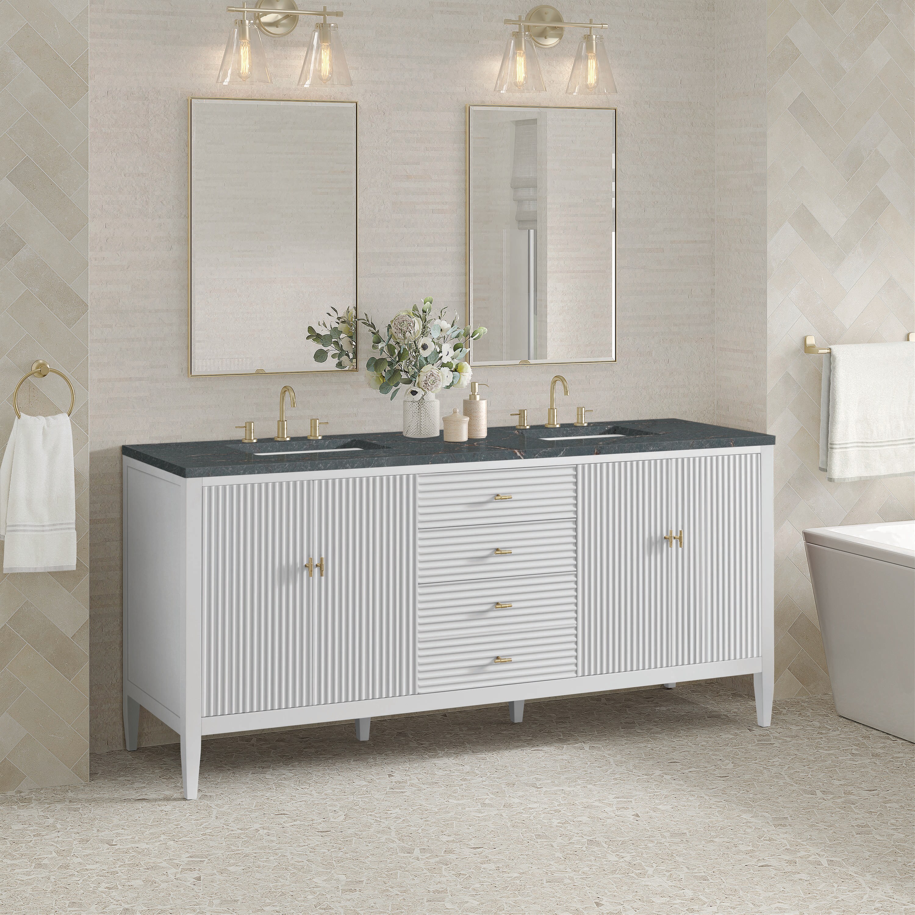James Martin Vanities 485-V72-BW-3PBL Bath-Vanity-Combo - View #3
