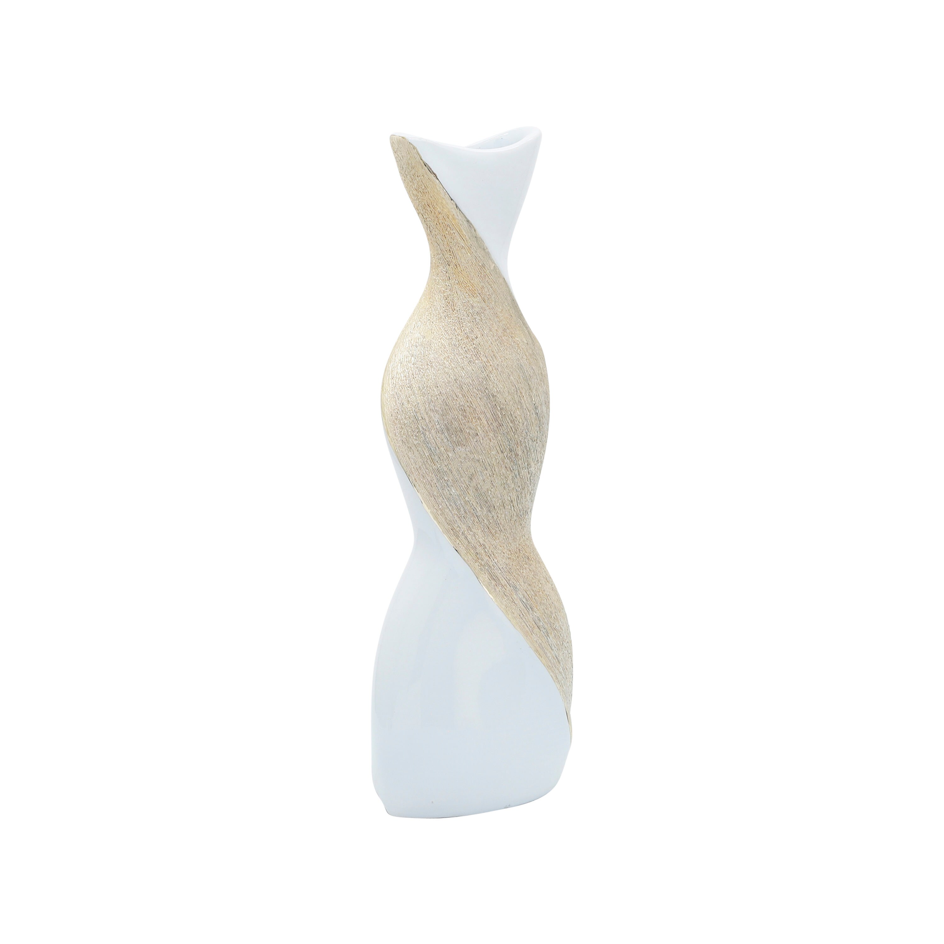 Sagebrook Home 14641-06 Gold Ceramic Modern Vase