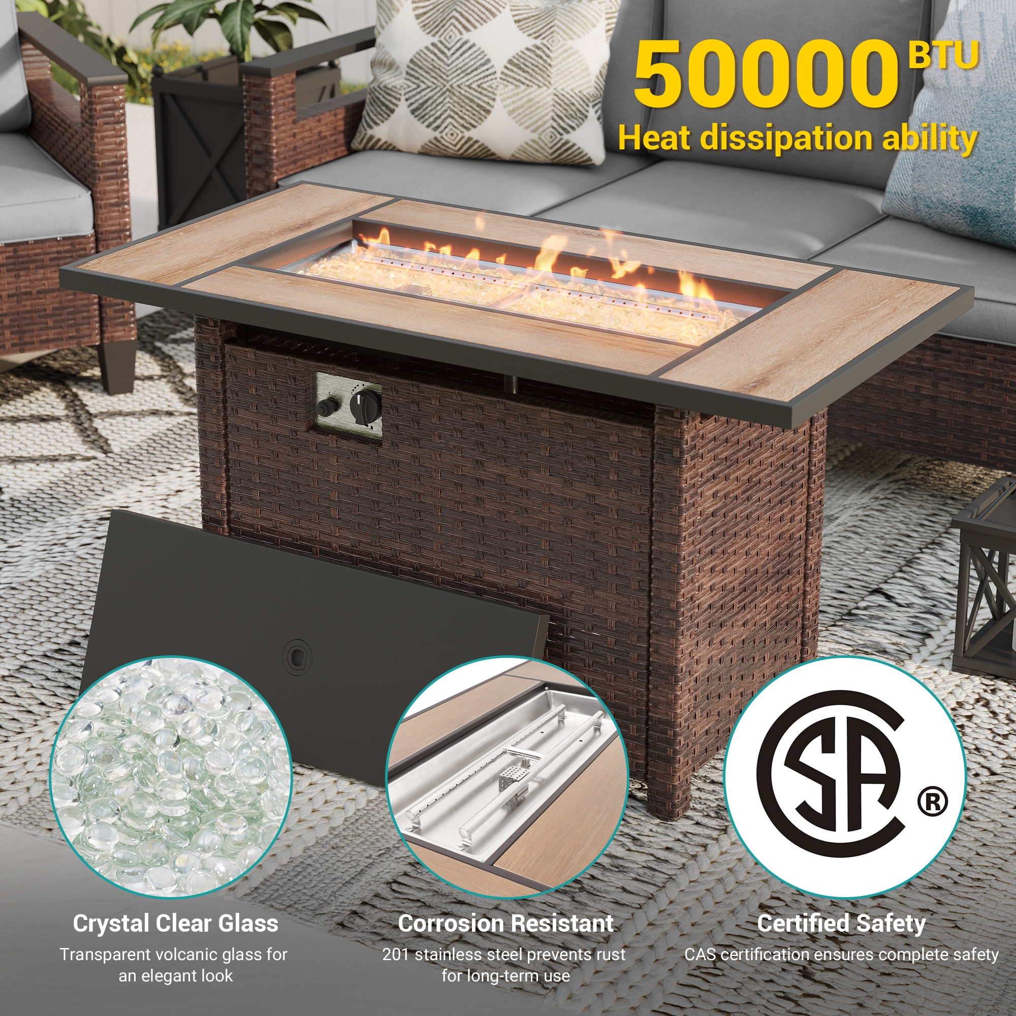 Sonkuki SD-PS-126BGY-S1T5 Patio-Conversation-Sets - View #4