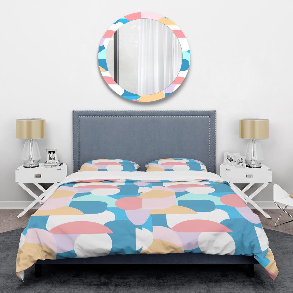 Designart BED24413-Q 3-Piece Blue Queen Duvet Cover Set