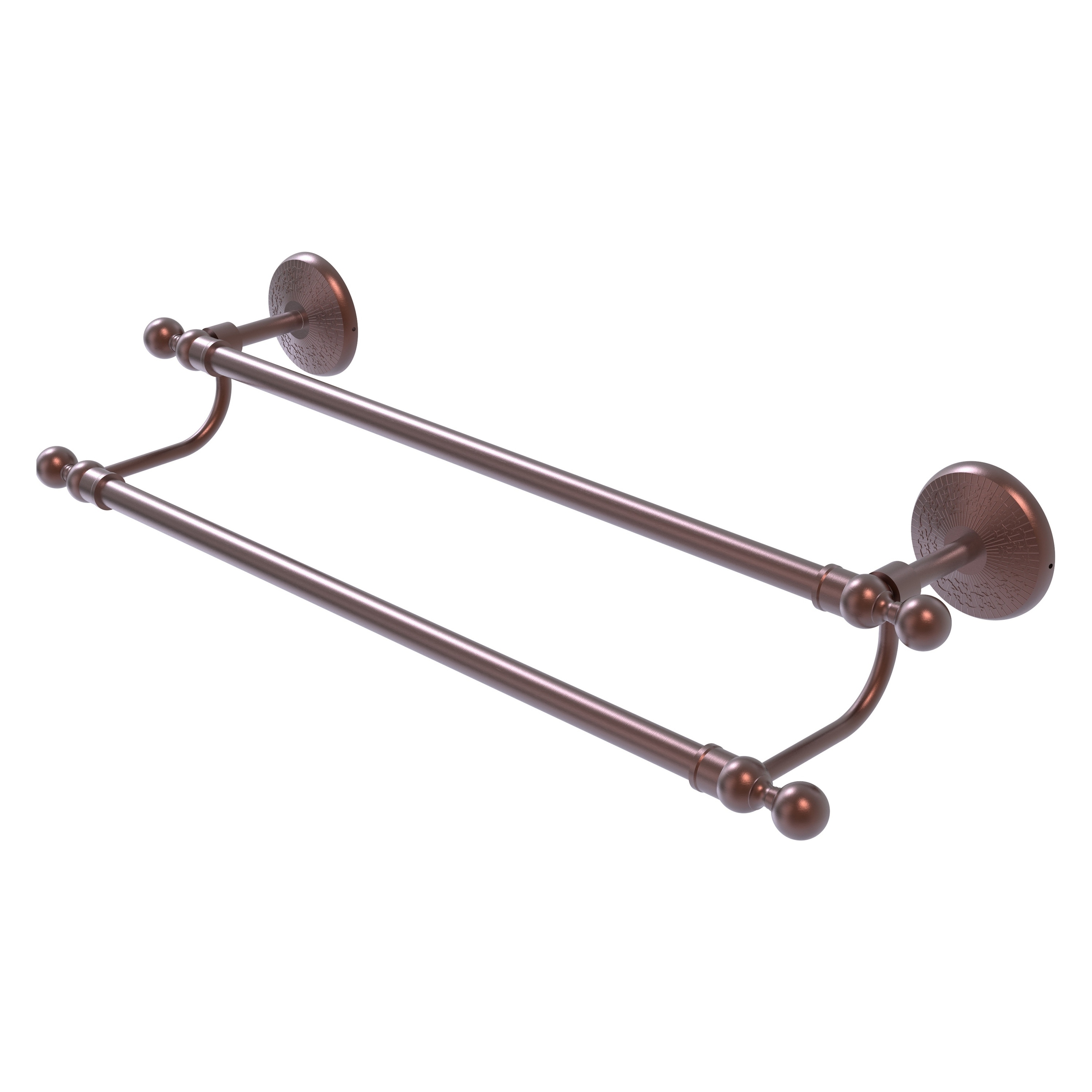 Allied Brass MC-72/24-CA Monte Carlo 24-in double Antique Copper Wall mount Double Towel Bar