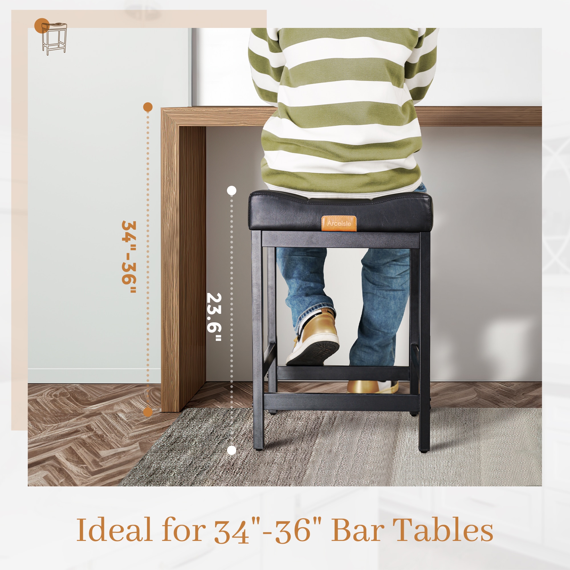 LTMATE LSRG001-BK-PK2 stools - View #3