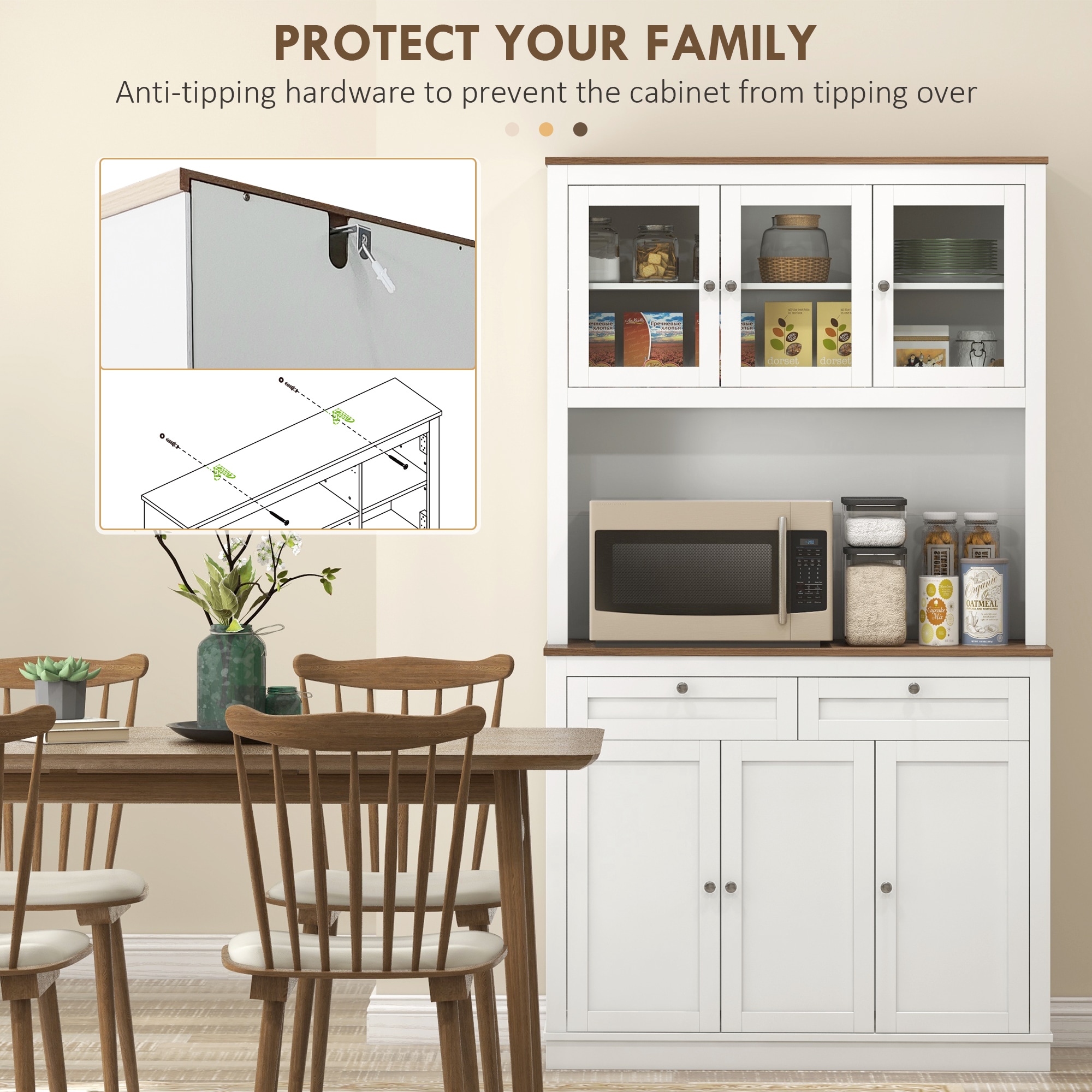 HomCom 83A-068V80WT Pull-Out-Cabinet-Baskets - View #6