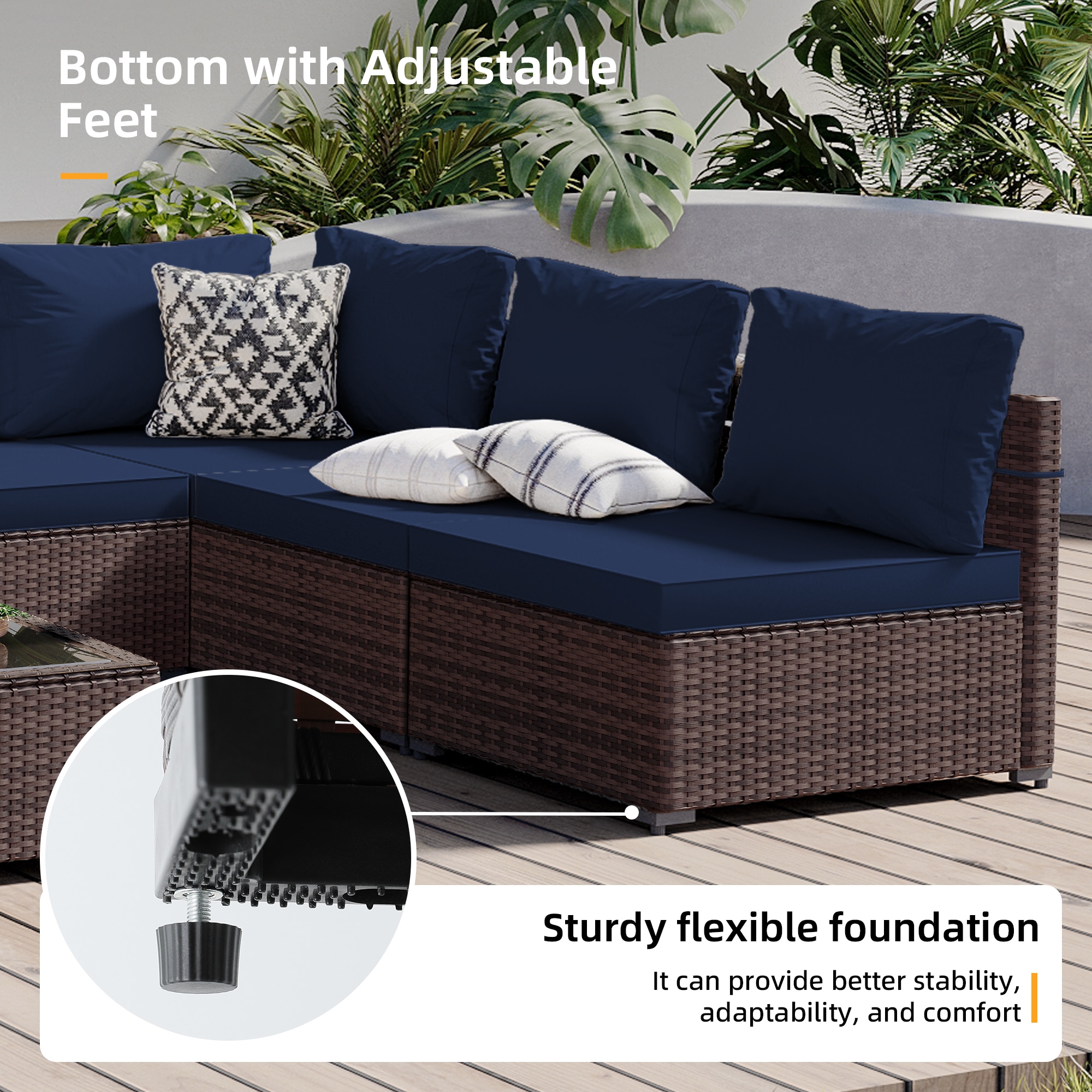 Patio Watcher TBBR-ABC43-NAVYBLUE Patio-Conversation-Sets - View #6