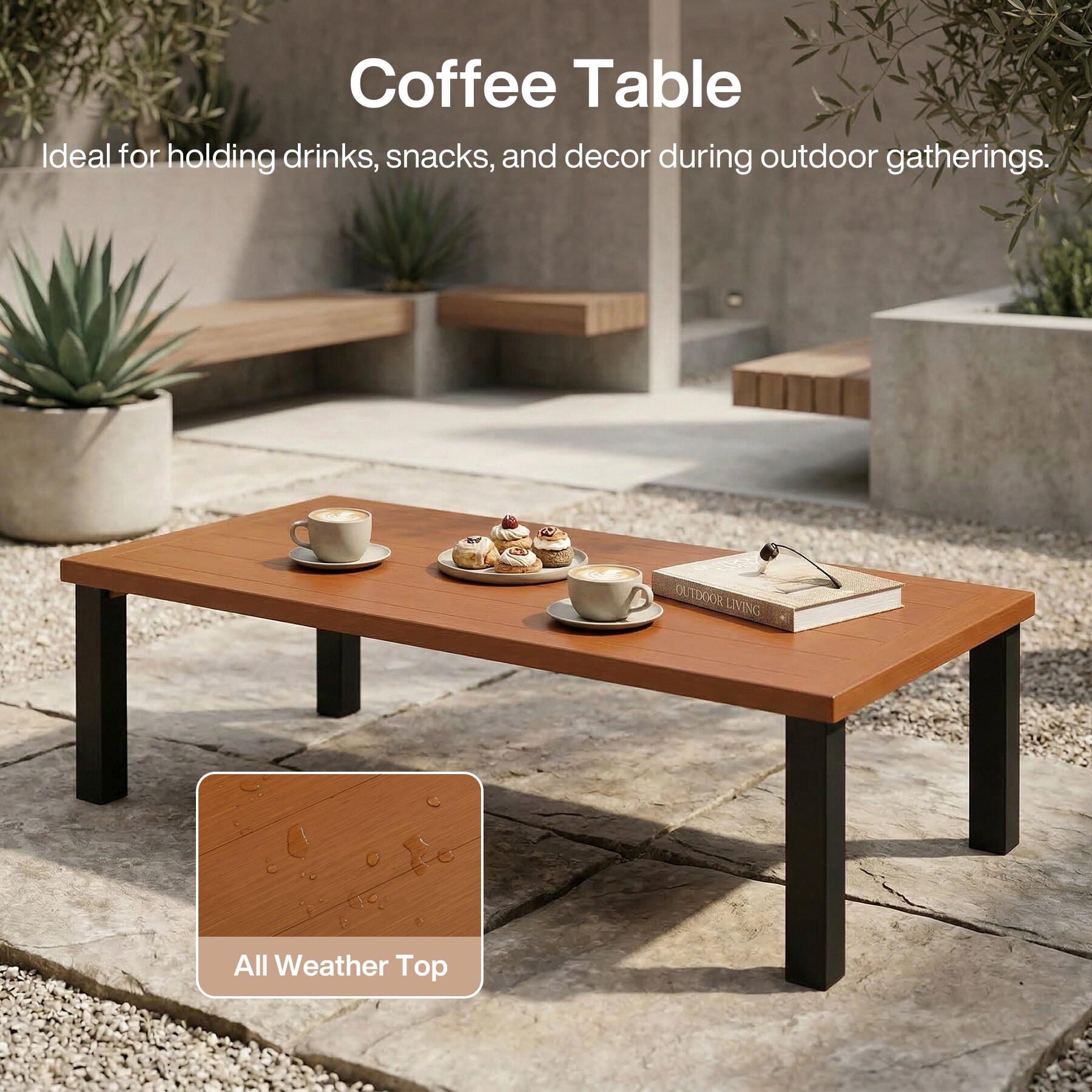 LITTLE TREE LWLT-COWD011-1P Patio-Tables - View #6