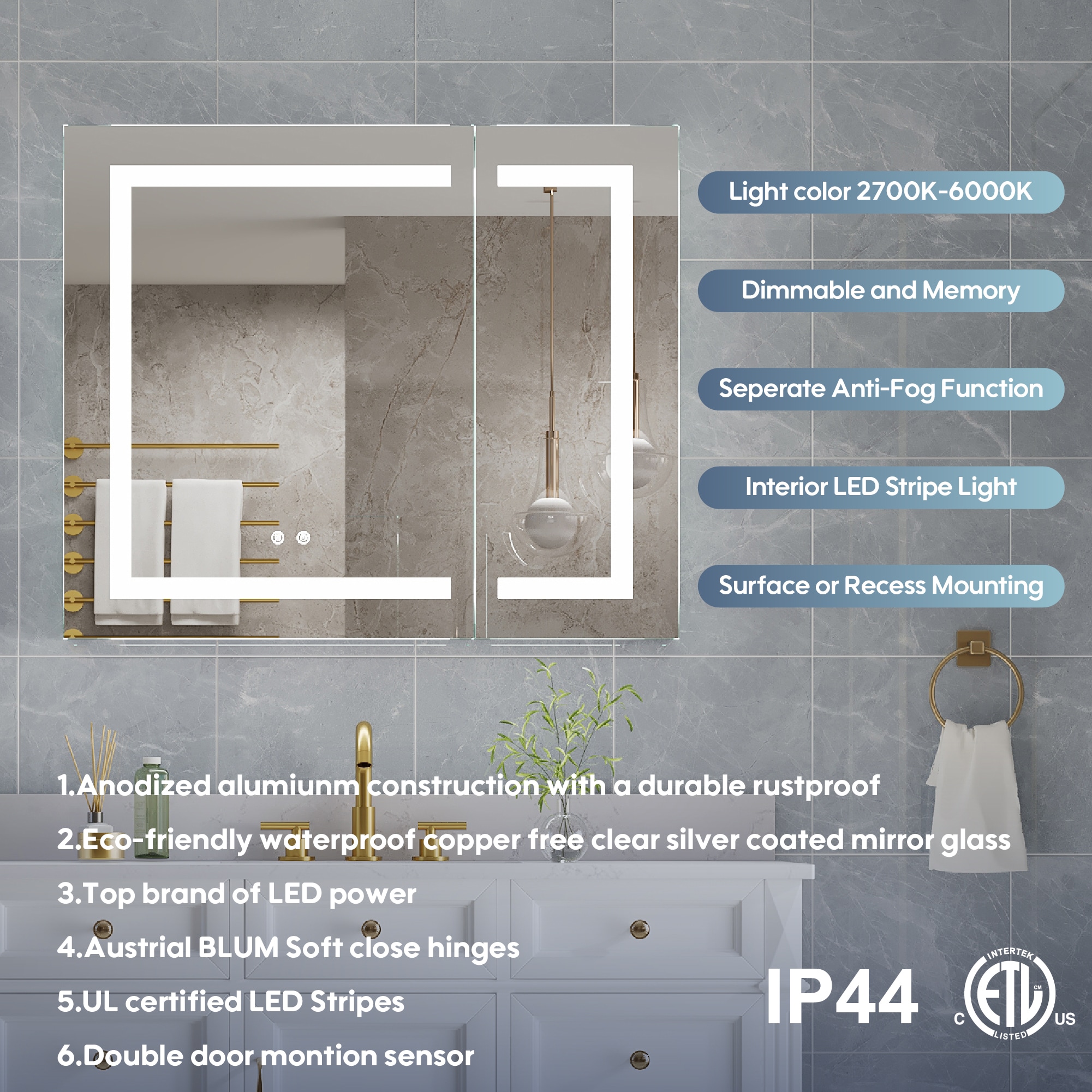 CALVON HMC3630S Bathroom-Medicine-Cabinets - View #9