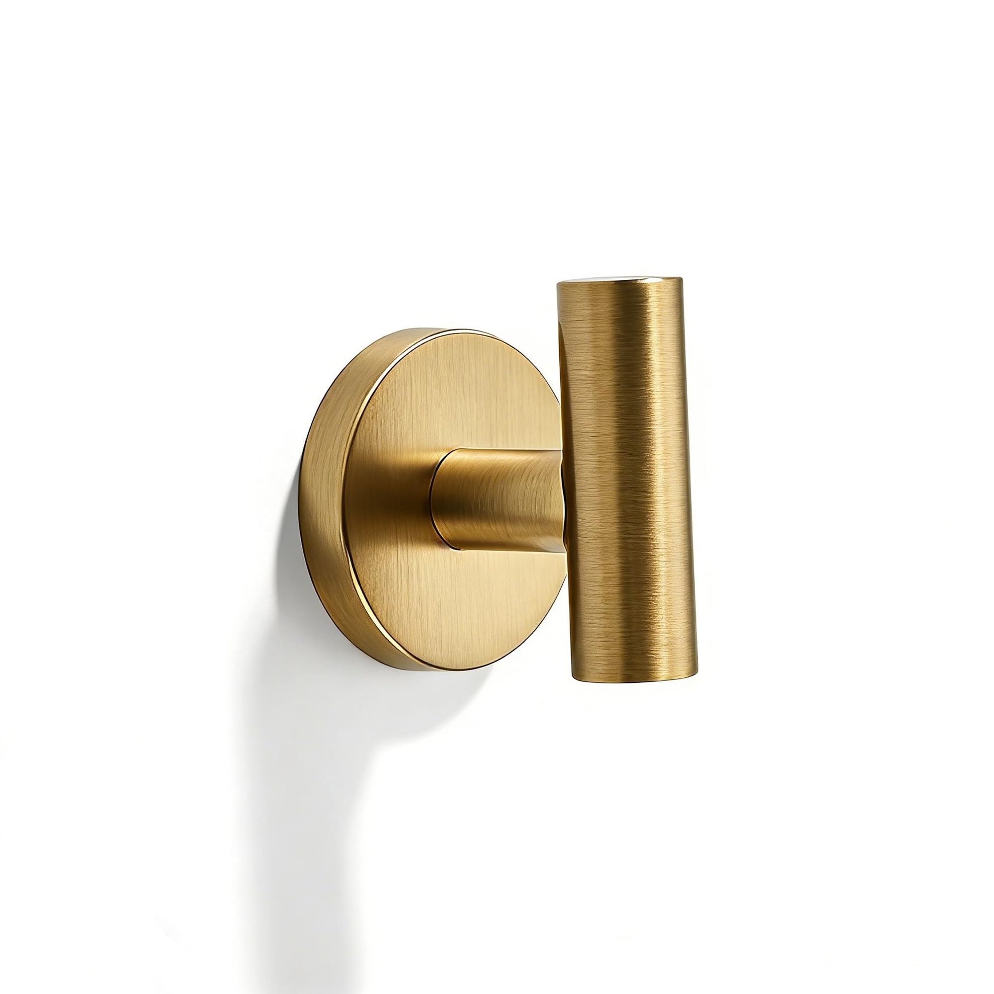 KIWDZFU  Wall Mounted Bathroom Towel Hooks Set of 3 Brushed Moderne Brass Coat Hooks for Hanging Clothes Hats and Robes Suitable for Hotels and