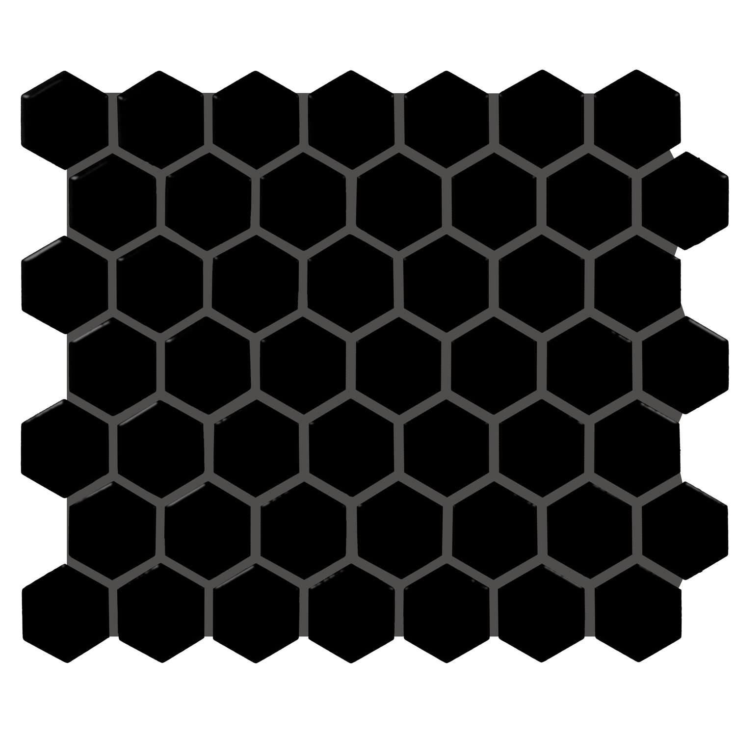 American Olean 006415HEXMS1P2 Color Ways Black 10-in x 12-in Matte Ceramic Patterned Hexagon Mosaic Floor and Wall Tile (9.72-sq. ft/ Carton)