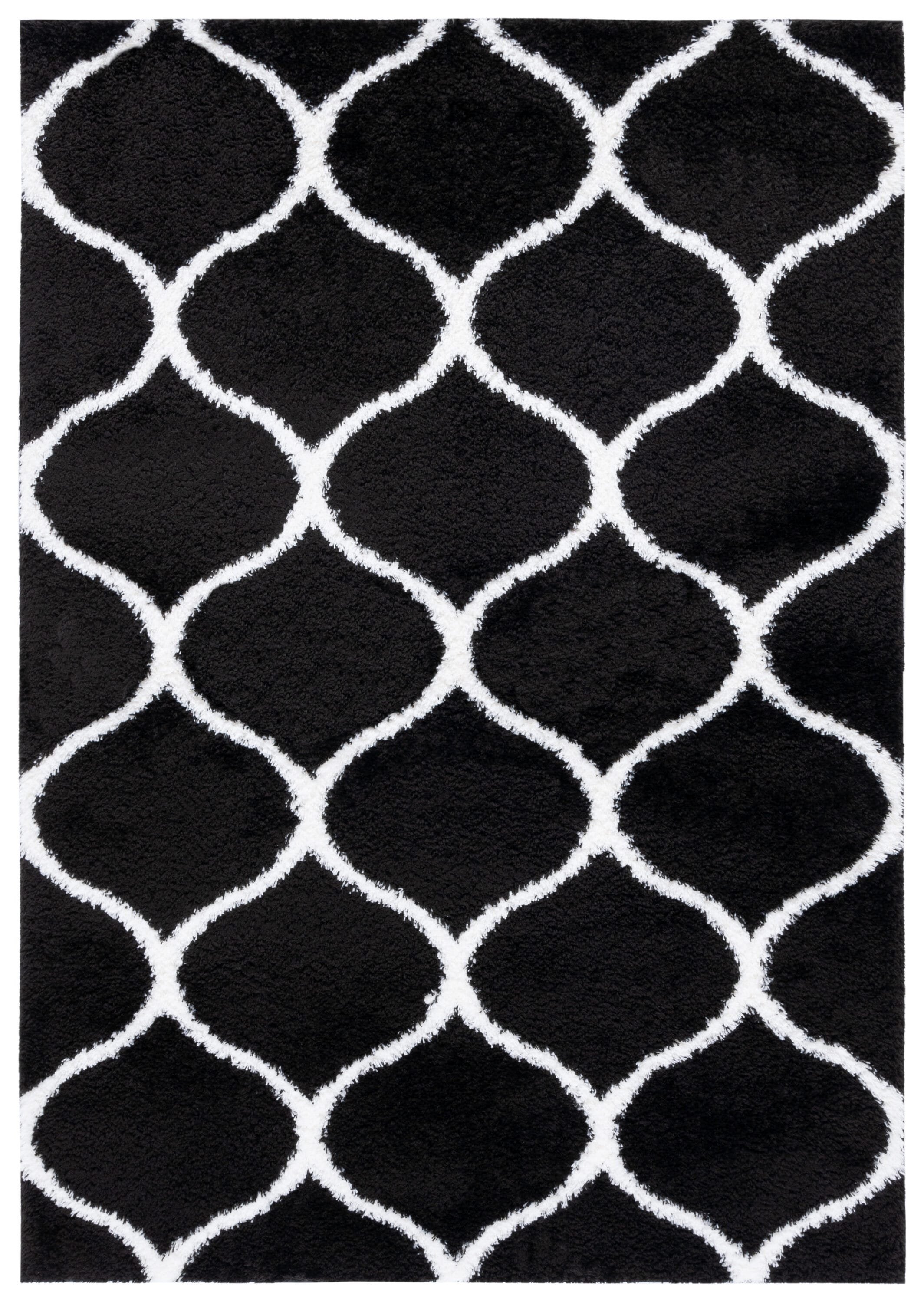Safavieh THO677Z-4 4 x 6 (ft) Loomed Polypropylene Black/White Rectangular Indoor Trellis Mid-Century Modern Area rug