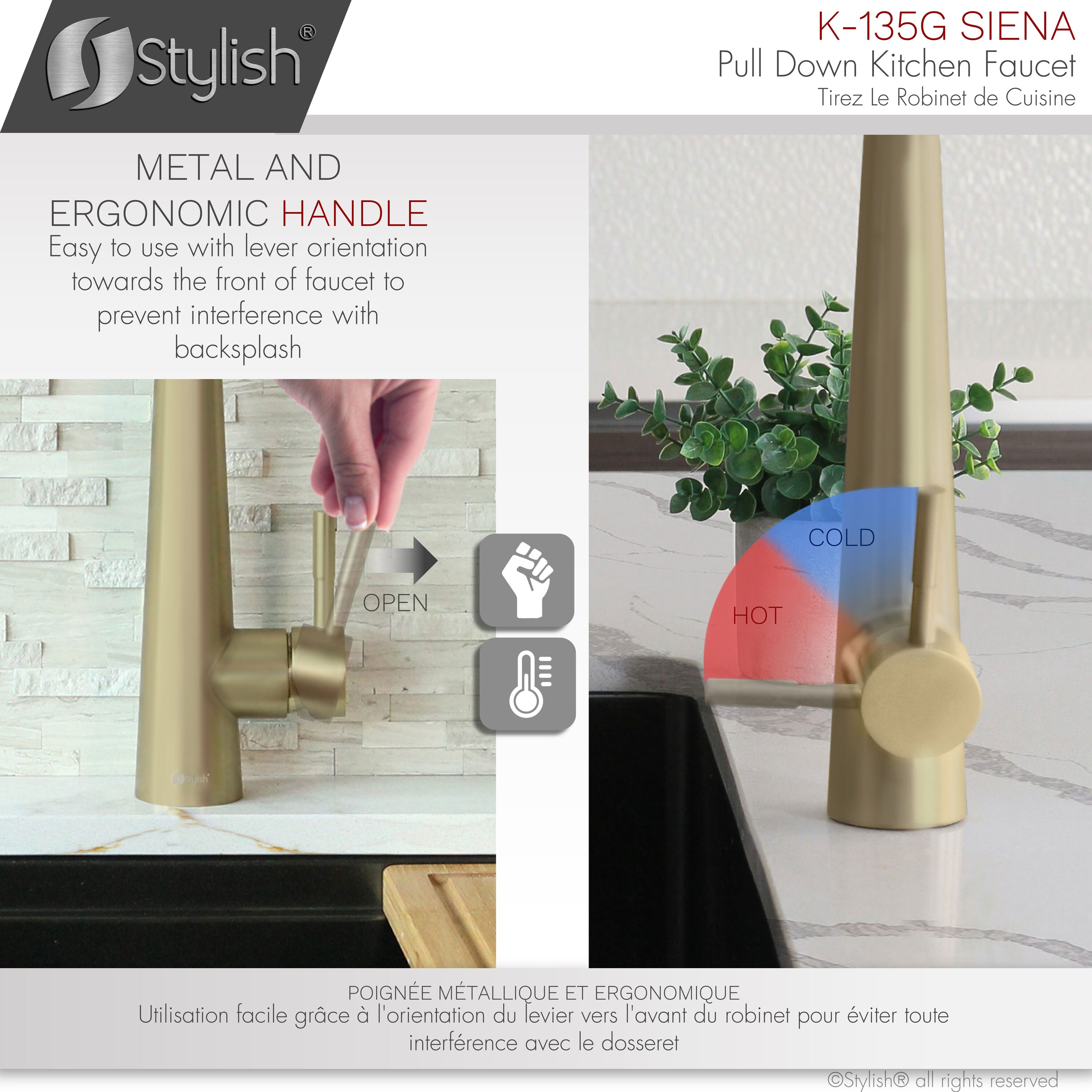 Stylish K-135G Kitchen-Faucets - View #6