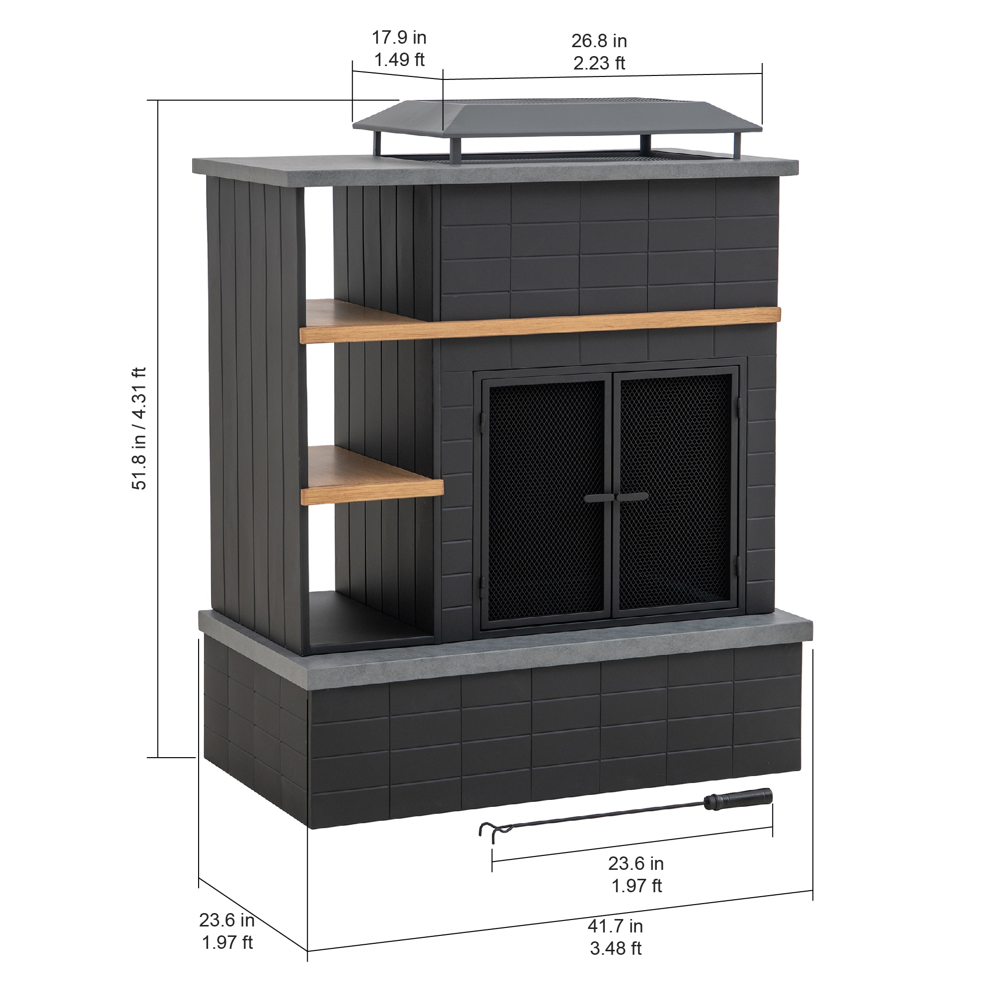 Sunjoy A304006000 Outdoor-Woodburning-Firepits - View #3