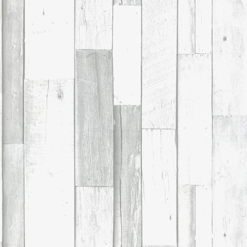 Graham & Brown 33-180 Strata 56.0-Sq. Feet Grey Vinyl Textured Wood Unpasted Wallpaper