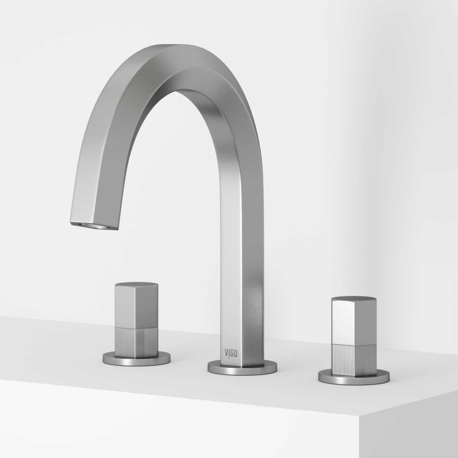 Hart Modern Brushed Nickel 2-Handle Low-Arc Bathroom Faucet