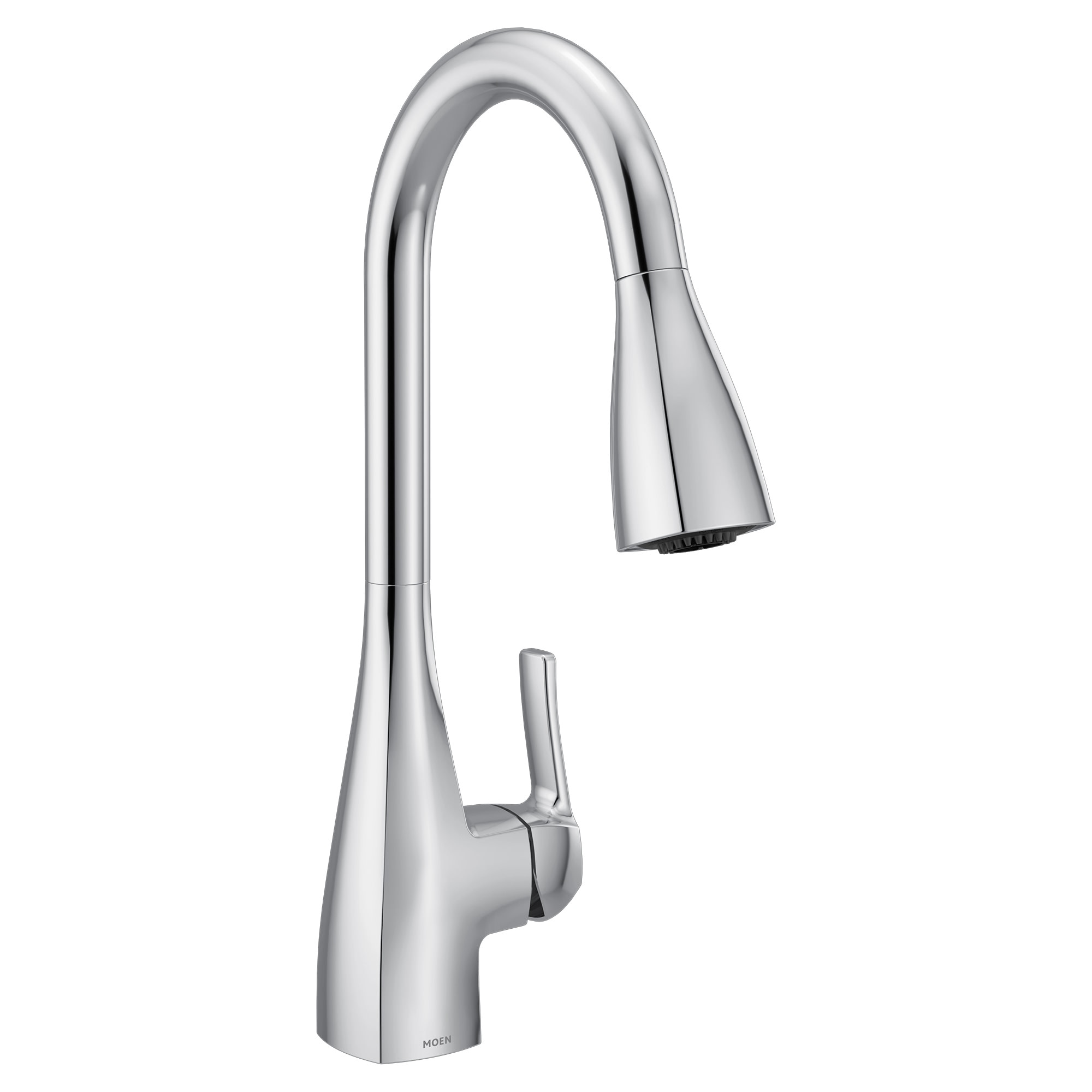 Moen 87599 Kiran Chrome Single Handle Deck-mount Pull-down Kitchen Faucet with Sprayer ( Deck Plate Included )