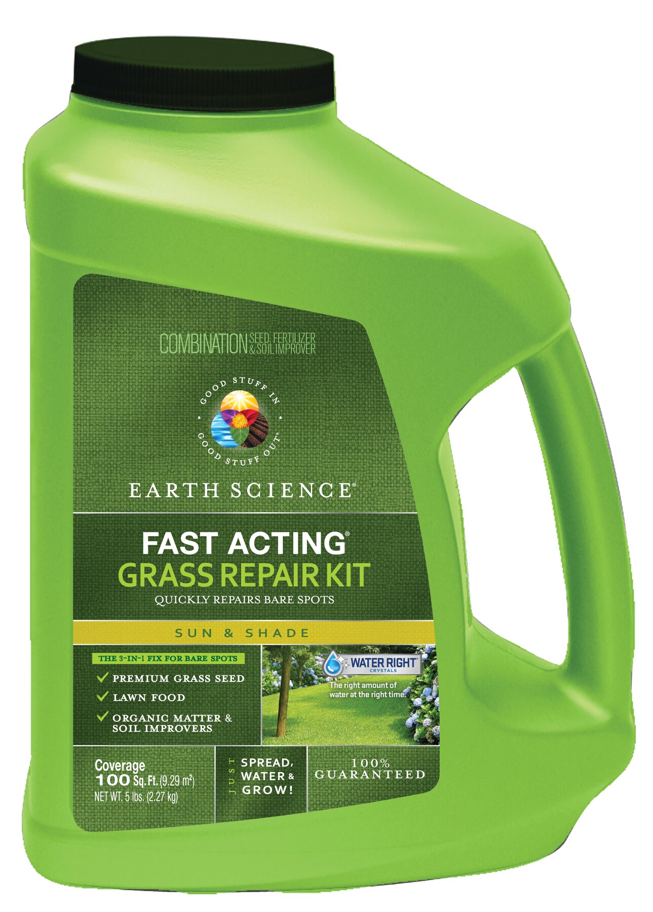 Earth Science 12314 5-lb Organic Sun and Shade Lawn Repair Mix