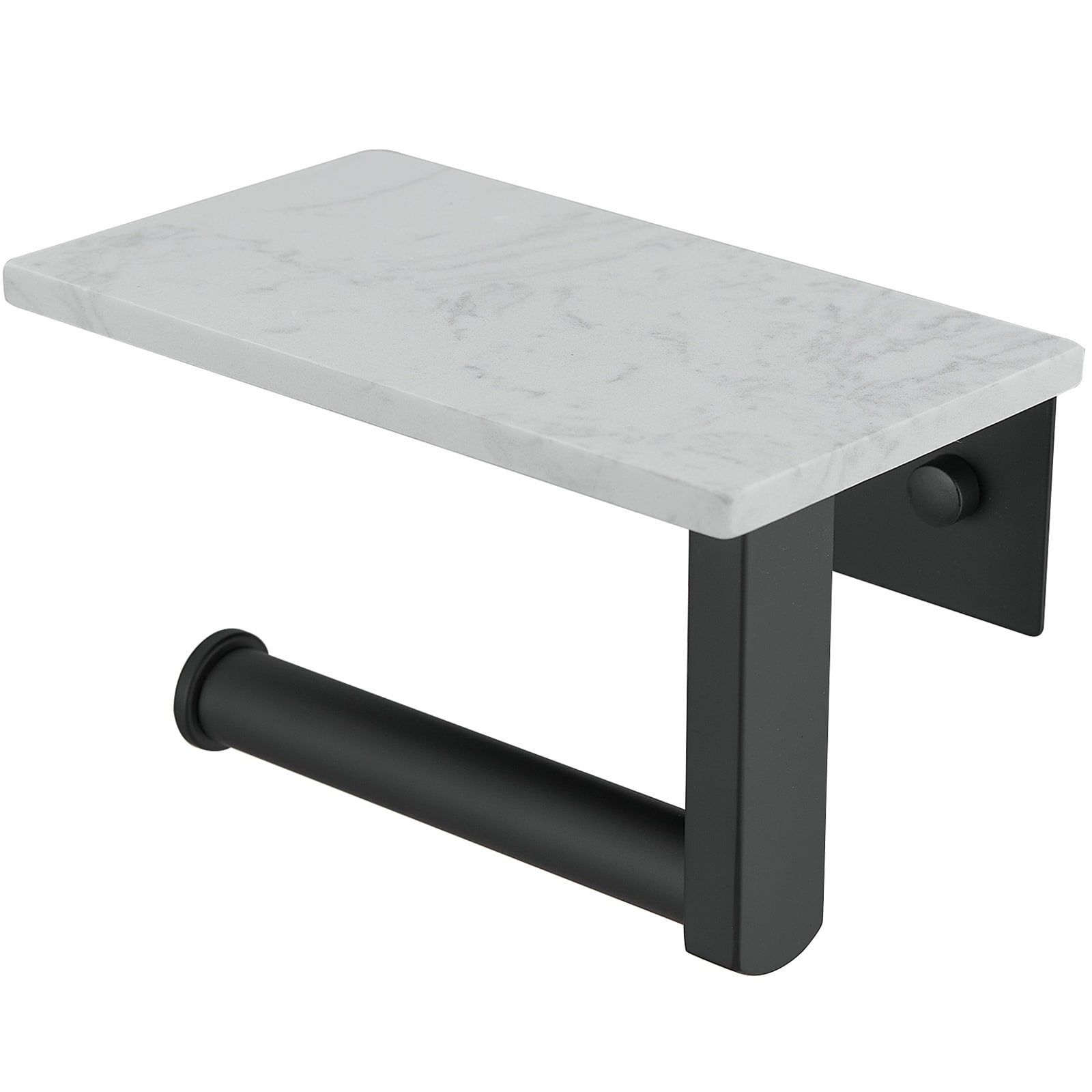 WIZ INJL-011 Matte Black Wall mount Single post Toilet Paper Holder 1 -Rolls