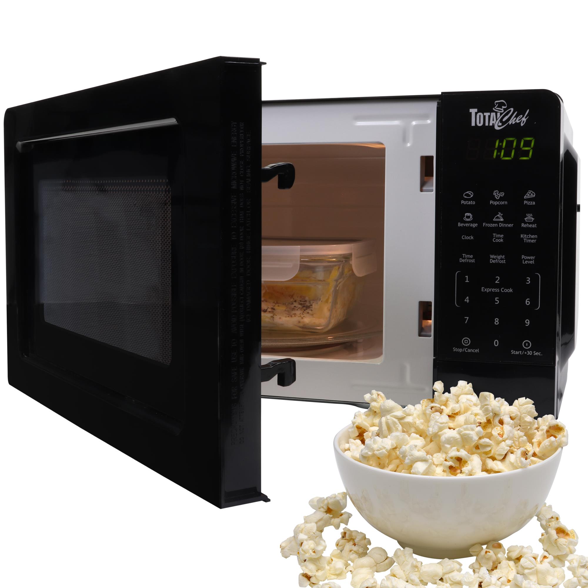 Commercial Chef 0.7-cu ft 700-Watt Countertop Microwave (Black) in the  Countertop Microwaves department at