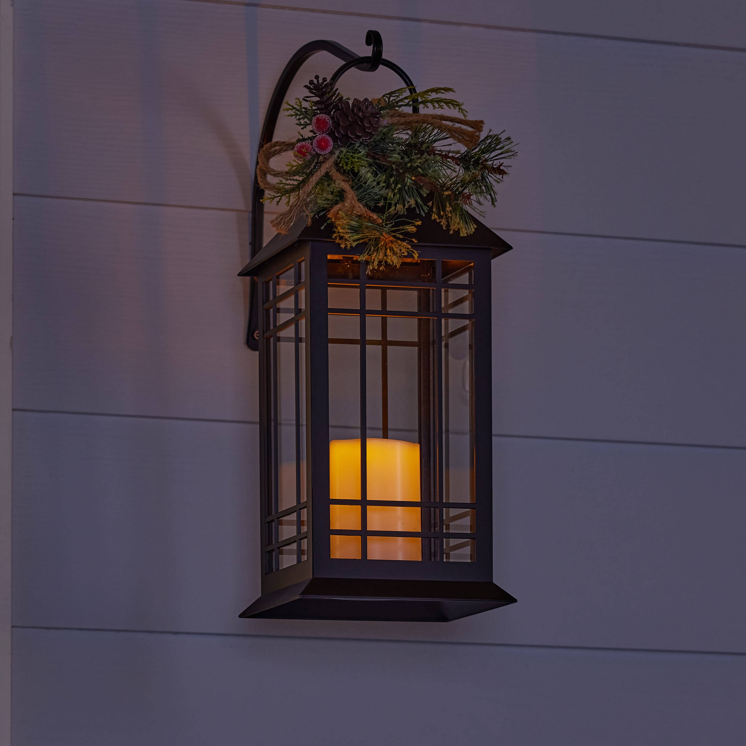 Rustic Battery Operated LED Lantern Decorative Accent Light Home Patio  Decor, One Size - Kroger