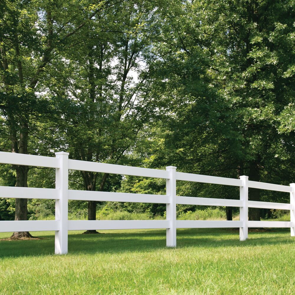 Freedom 7-ft H x 5-in W White Vinyl Line Fence Post (Assembled) in the ...