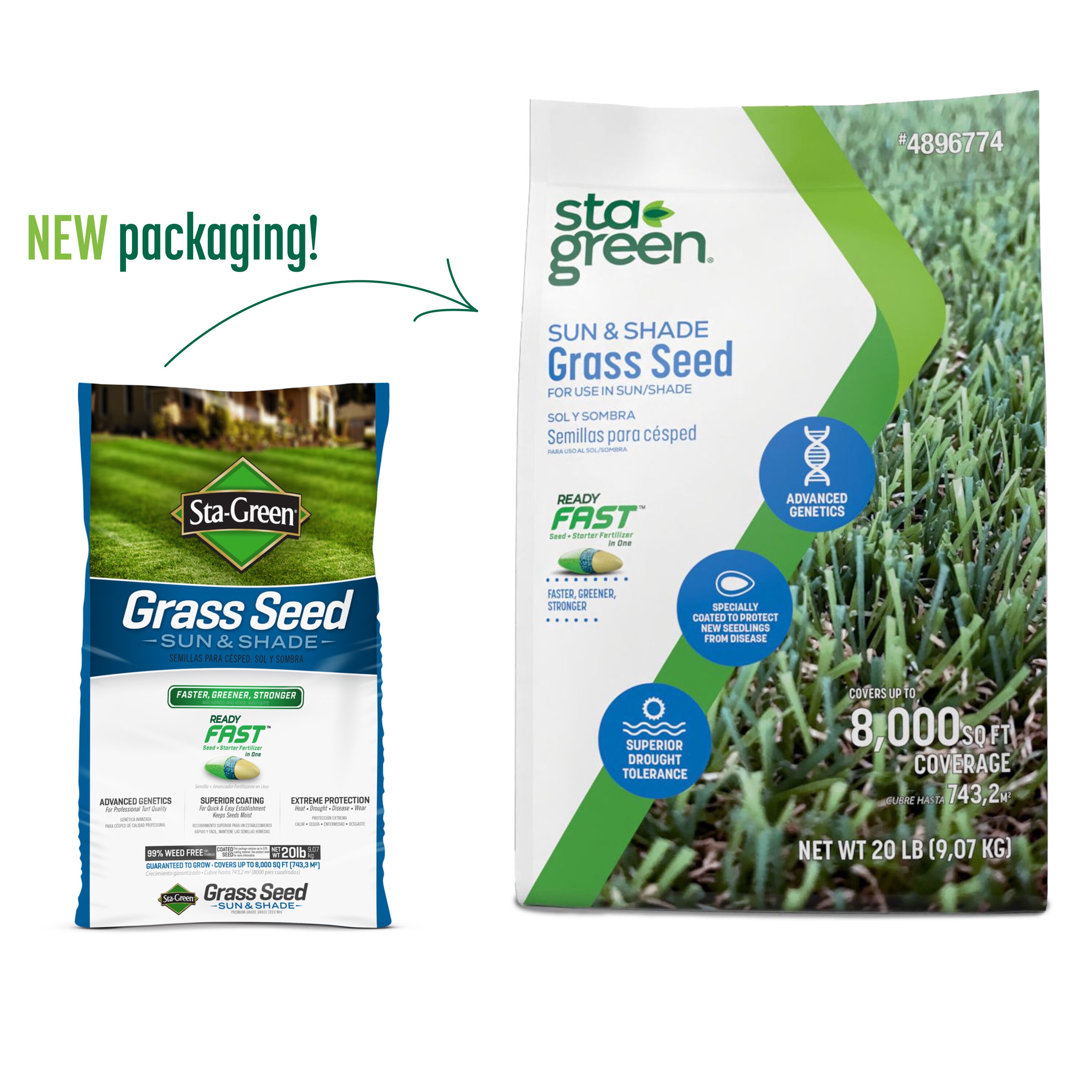 Sta-Green Ready Fast 20-lb Mixture/Blend Grass Seed in the Grass 