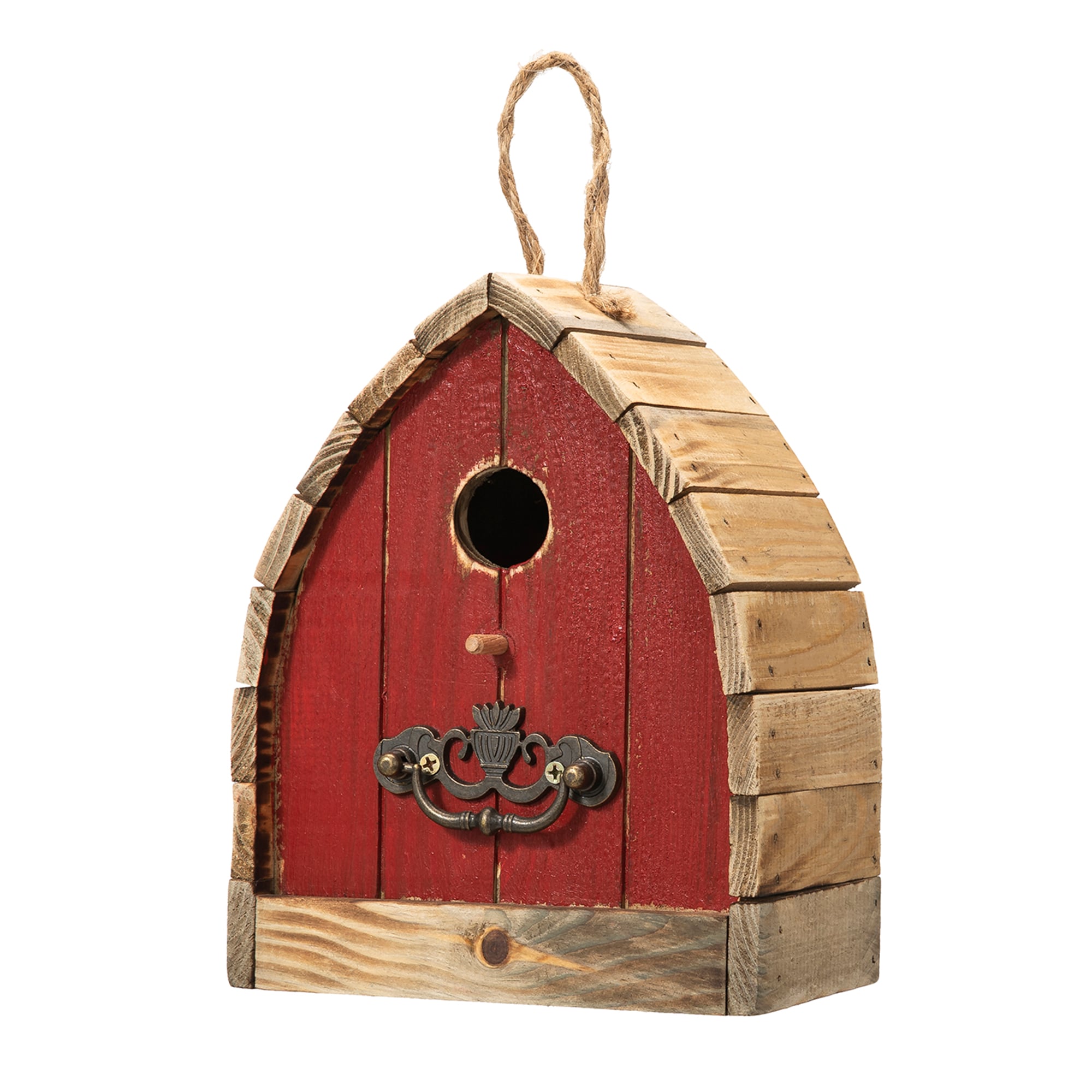 Glitzhome 2003100045 Wood Hanging Hopper Bird feeder - 3-lbs