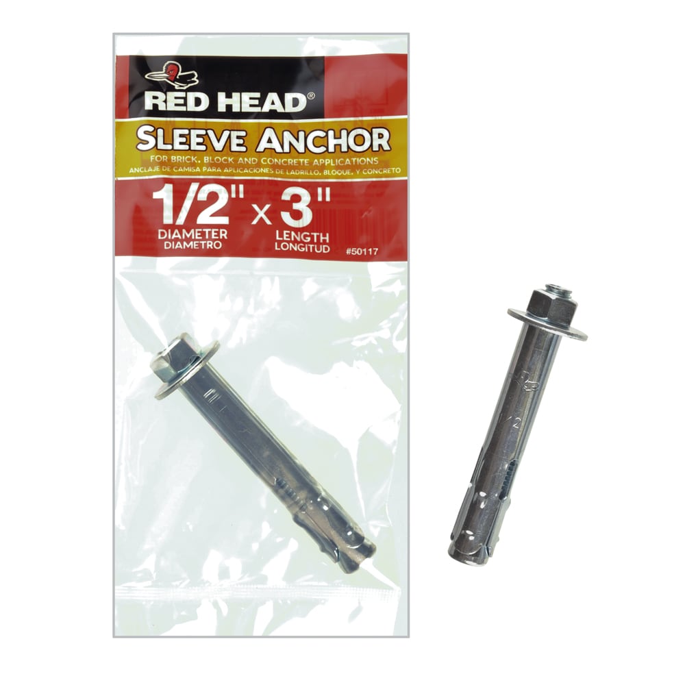 Red Head 50117 1/2-in x 3-in Sleeve Anchors