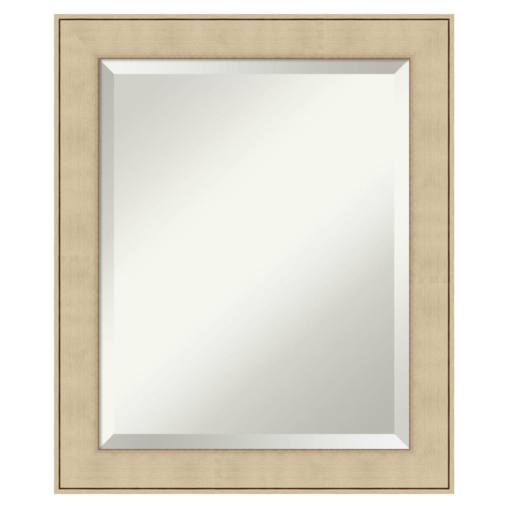 Amanti Art DSW4960727 Classic Honey 20-in x 24-in Framed Rectangle Bathroom Vanity Mirror ( Satin Brown,Silver )