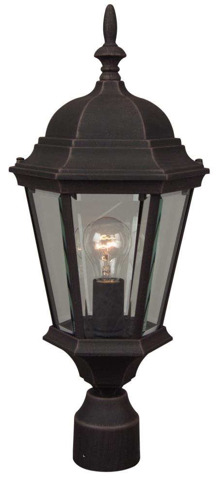Craftmade Z255-RT Straight Glass 22-in Rust Traditional Outdoor Post Light