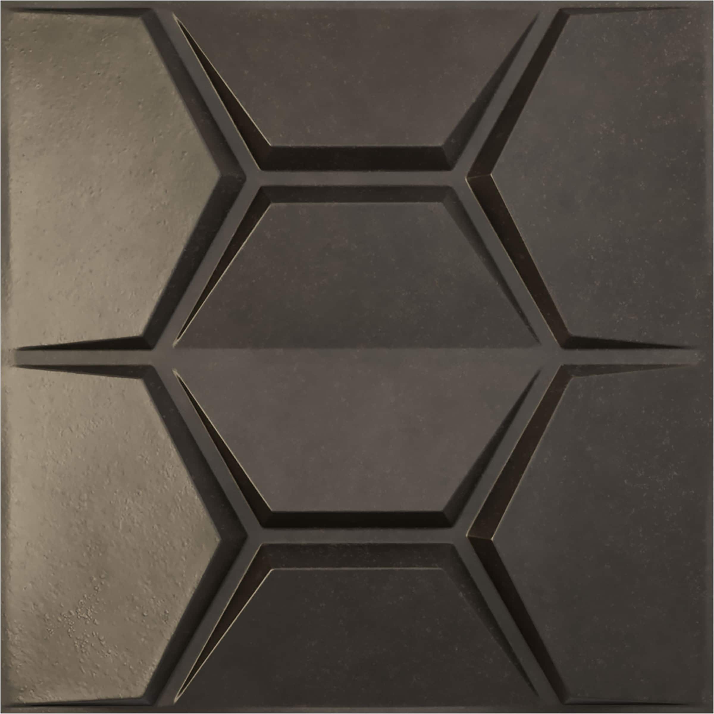 Ekena Millwork WP20X20CYDST 19-5/8-in x 19-5/8-in Embossed Paintable/Stainable Black PVC Geometric Wall Panel ( 2.67-sq ft )