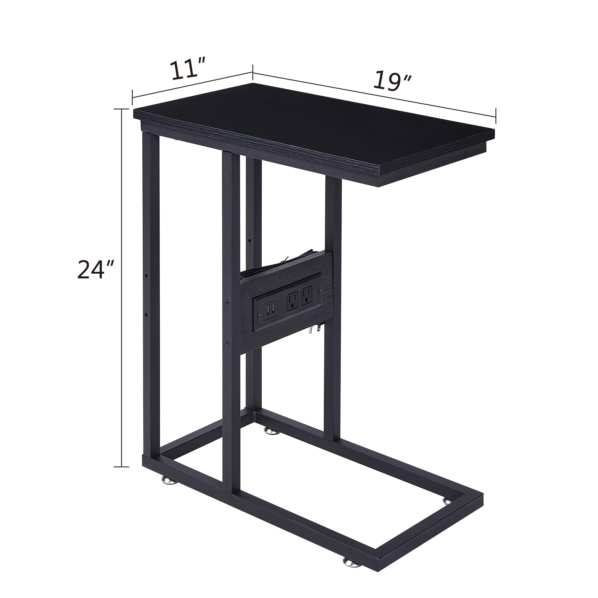 Vecelo LOE-DC-ST01-BLK-UP End-Tables - View #2