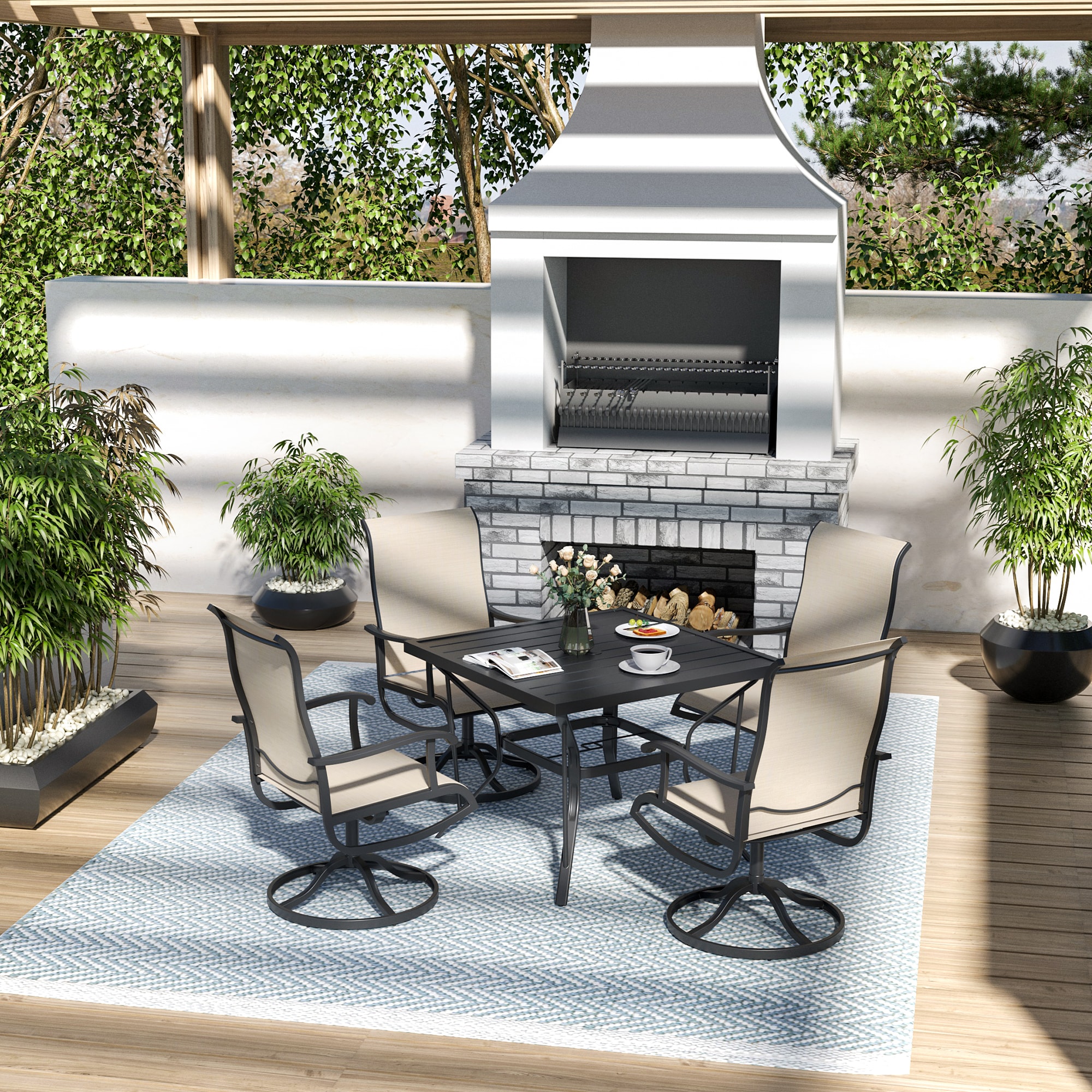PamaPic TS-CZ-ZY-5JT-B-WL1 Patio-Dining-Sets - View #2