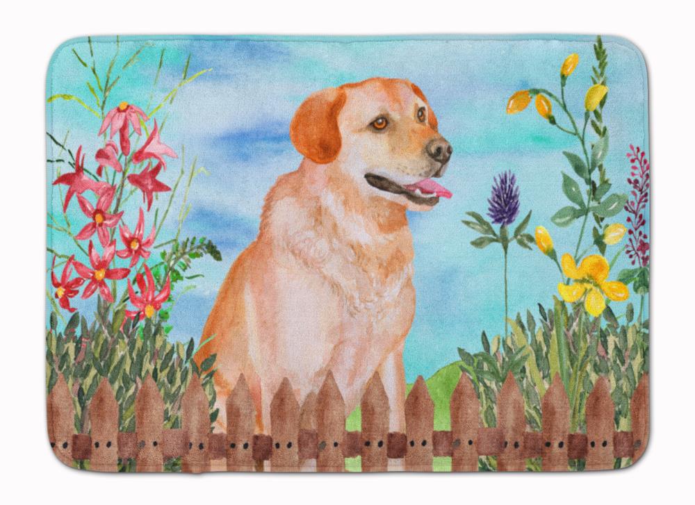 Caroline's Treasures CK1276RUG Springtime Dog 27-in x 19-in Multiple Colors/Finishes Microfiber Memory Foam Bath Mat