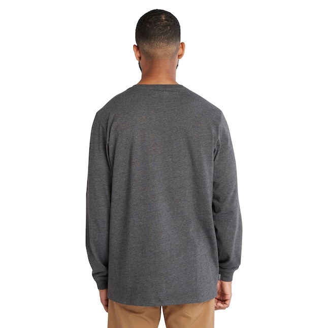 Timberland PRO Men's Textured Cotton Long Sleeve Solid T-shirt (Extra ...
