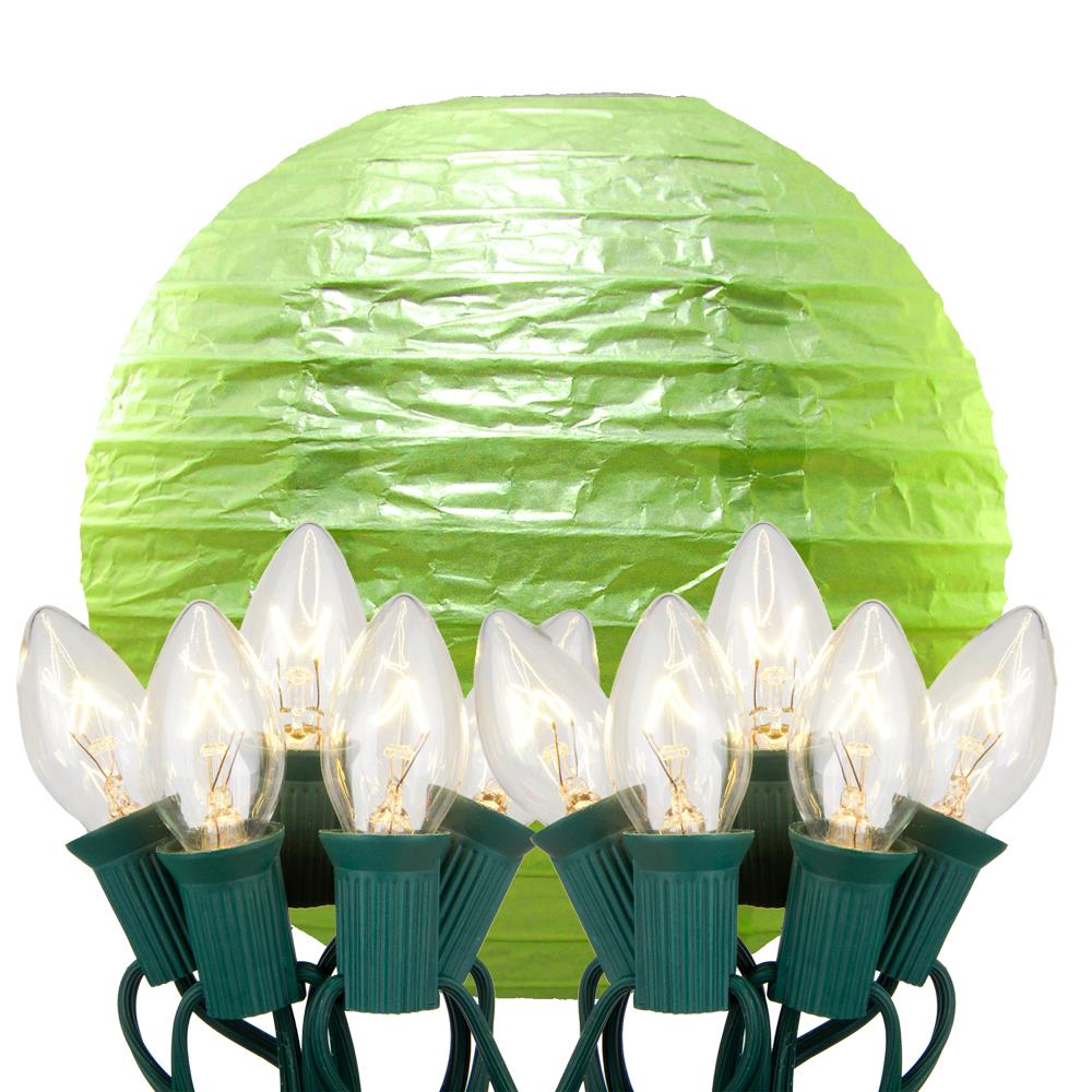 LumaBase 24610 30-ft Plug-in Green Indoor String Light with 10 White-Light Incandescent Bulbs