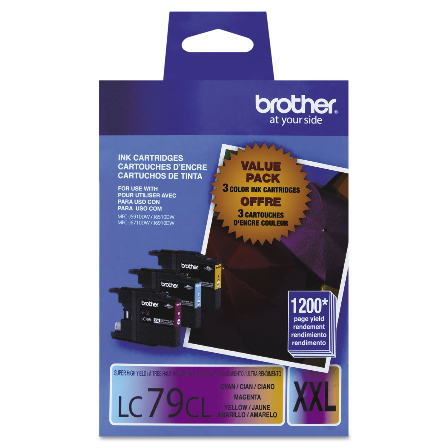 Brother LC793PKS Innobella Super High-Yield Ink 1200 Page-Yield Cyan/Magenta/Yellow #LC793PKS