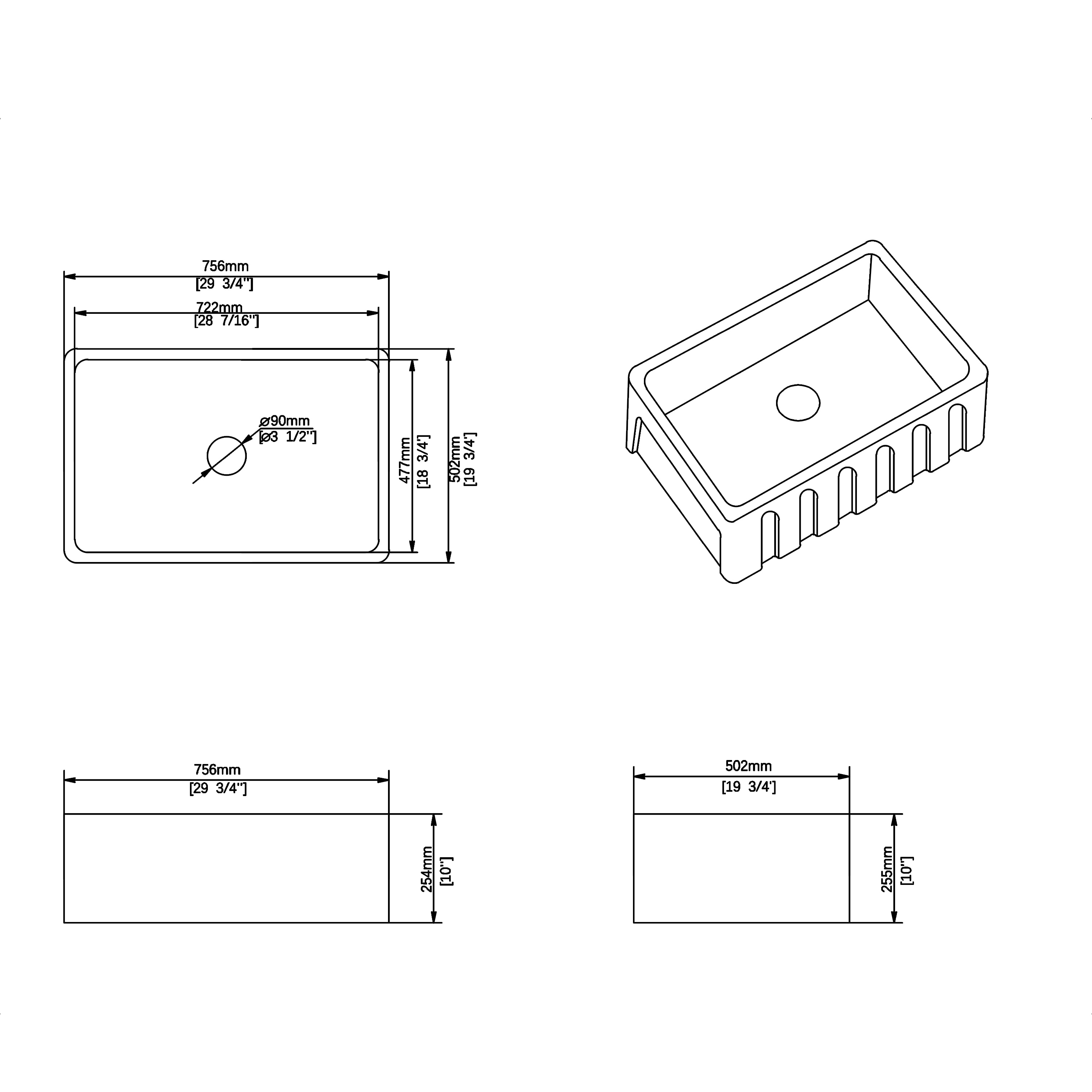 CASAINC SL-LAWH3019R1 Kitchen-Sinks - View #4