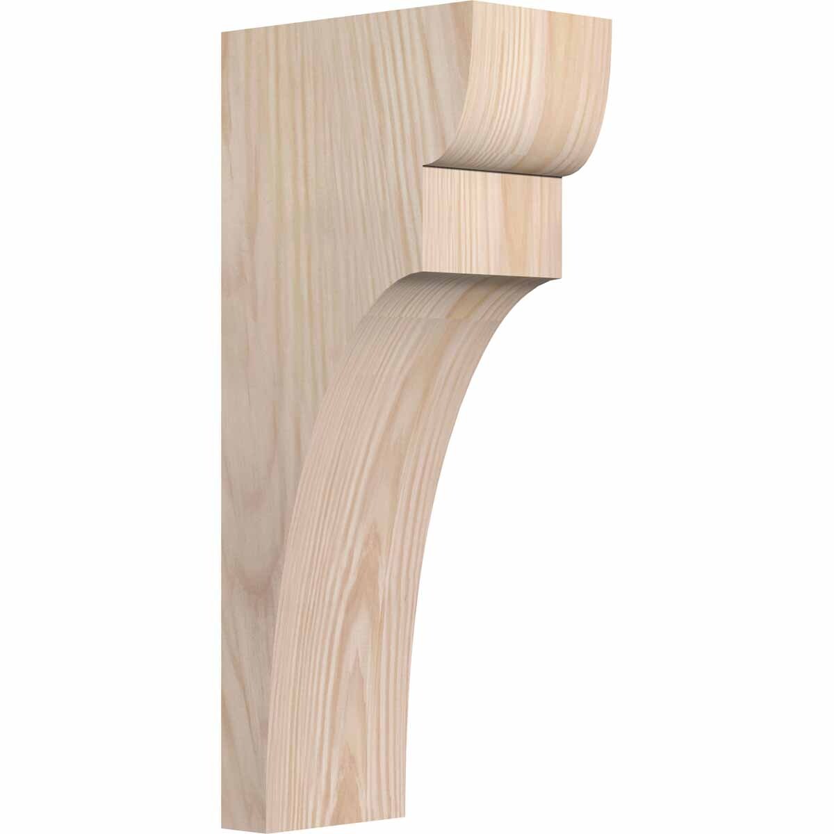 Ekena Millwork COR04X06X14YOR00SDF 3.5-in x 6-in x 14-in Yorktown Unfinished Douglas fir Wood Paintable/Stainable Corbel