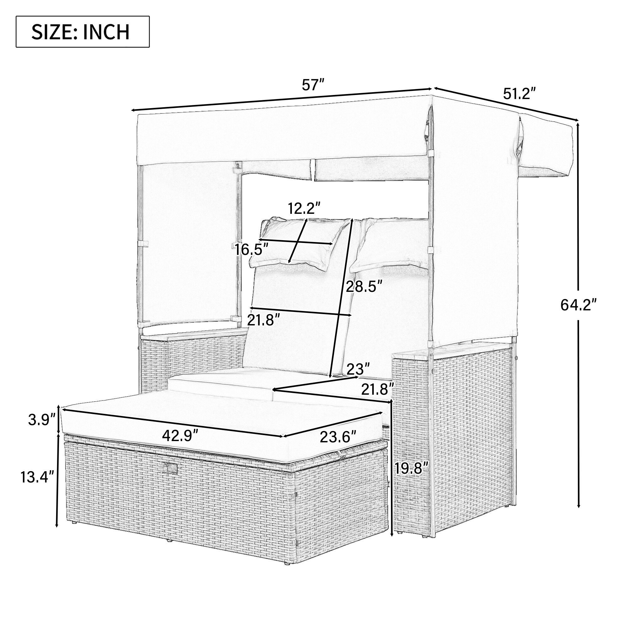 Nestfair FETM00023E Patio-Sofas-Daybeds - View #9