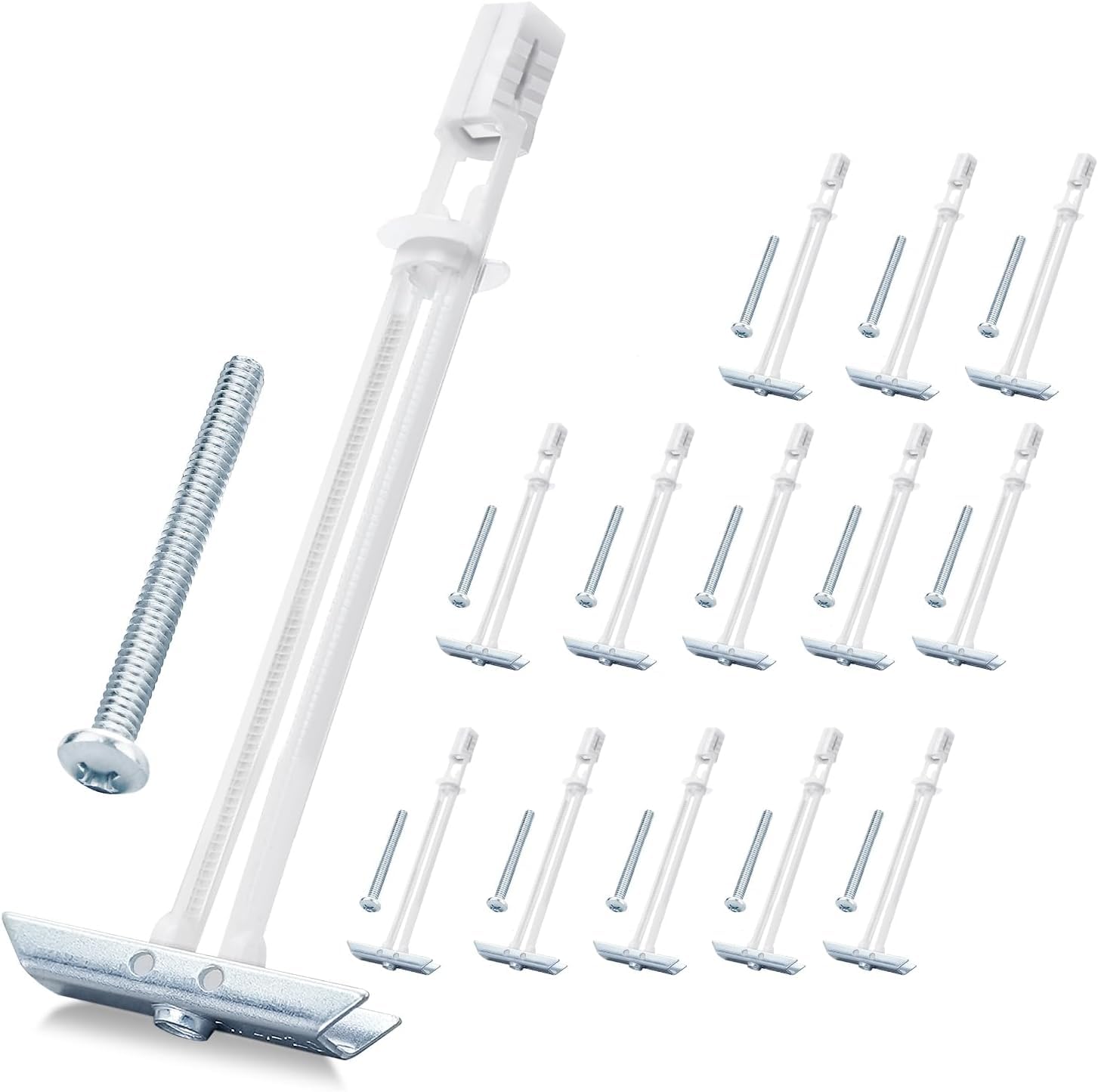 SenQWFa  Drywall Anchor with Included Bolts for 1/4-20 Fastener Size Heavy Duty Wall Anchors for TV Mounting Hollow Wall Anchors Screws Kit Holds