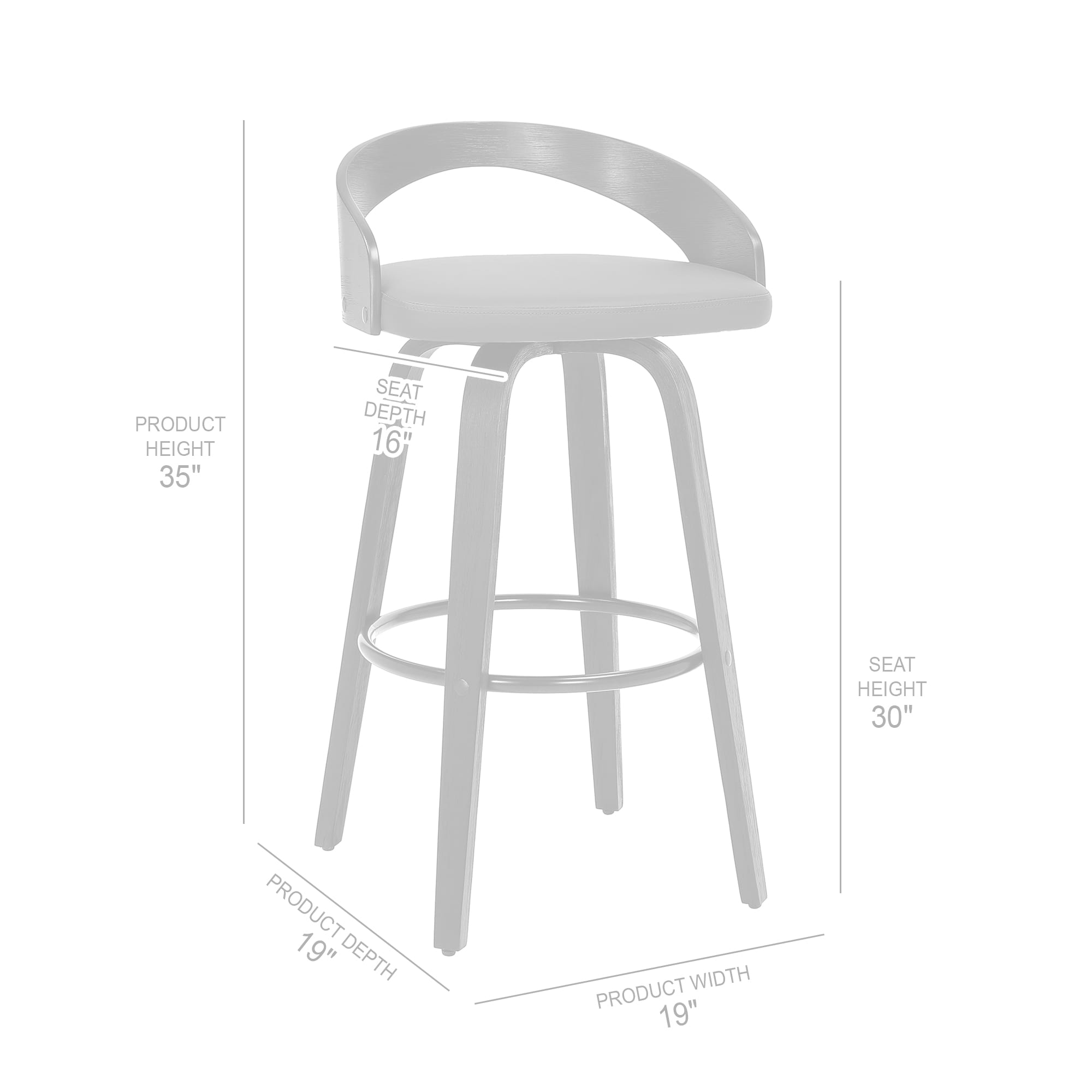 Armen Living LCSOBAGRBL30 stools - View #6