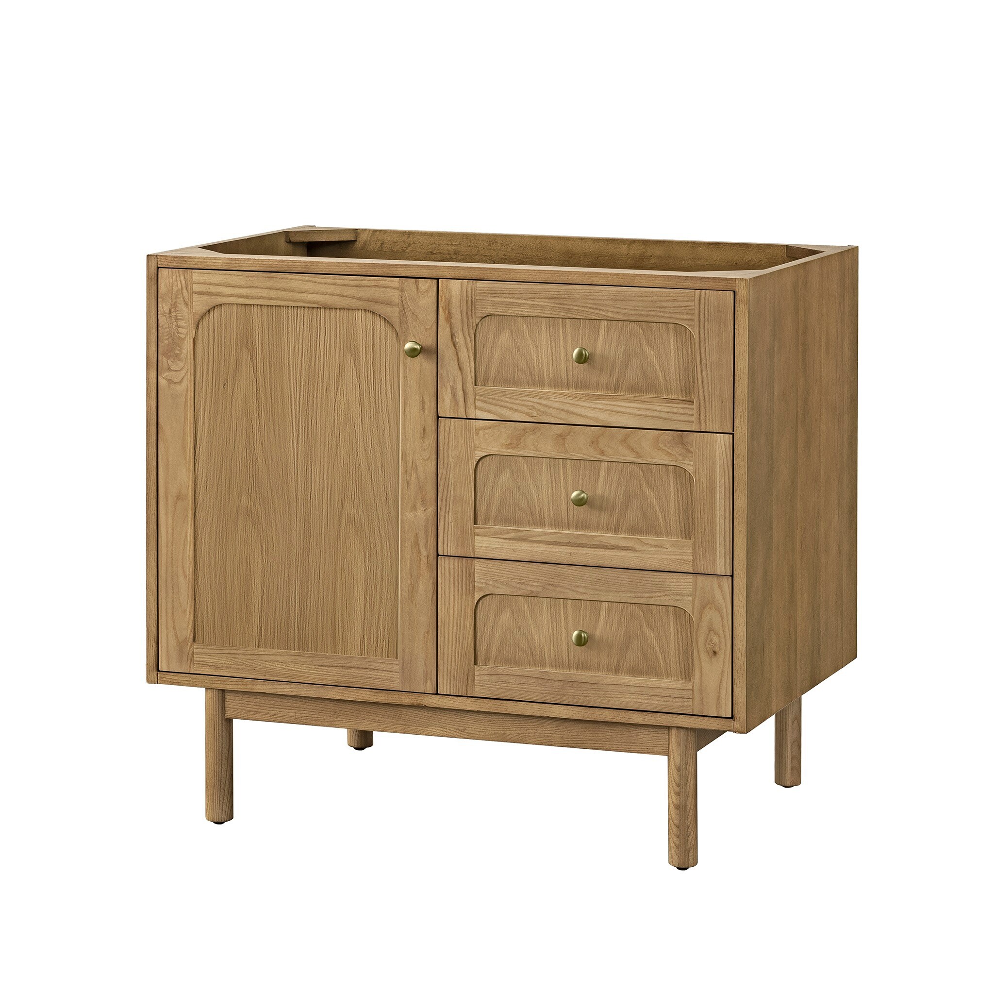 Laurent 36" Light Natural Oak Single Vanity Base