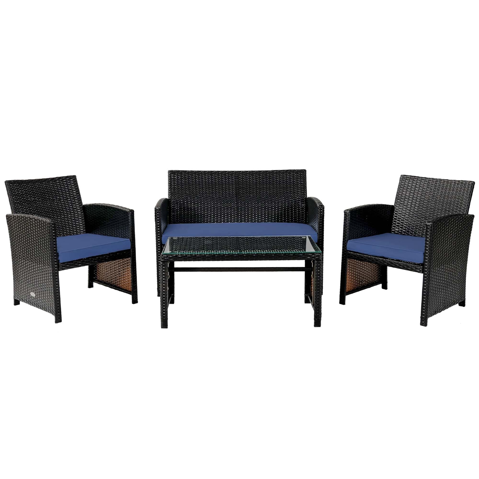 Rattan Cushioned Furniture Patio Furniture Sets At Lowes.com