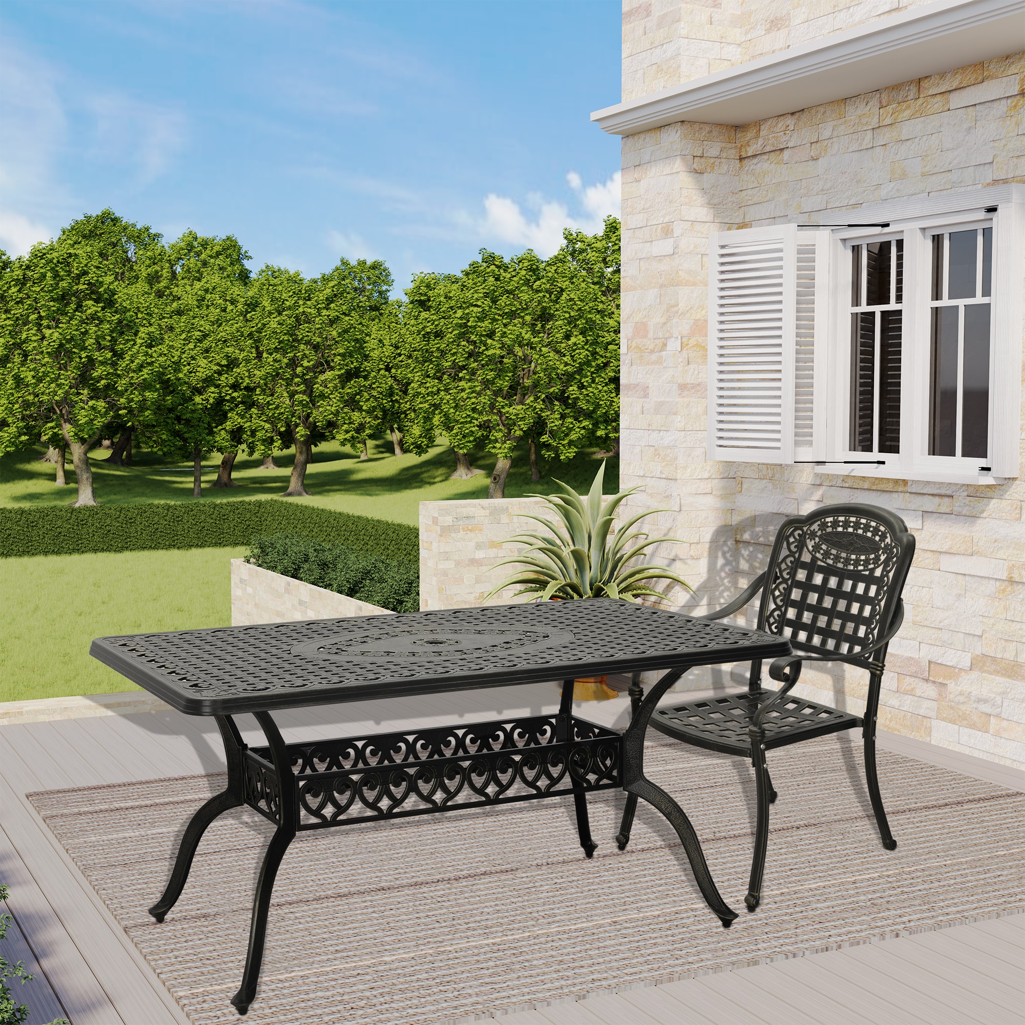 Lowes aluminum deals patio dining set