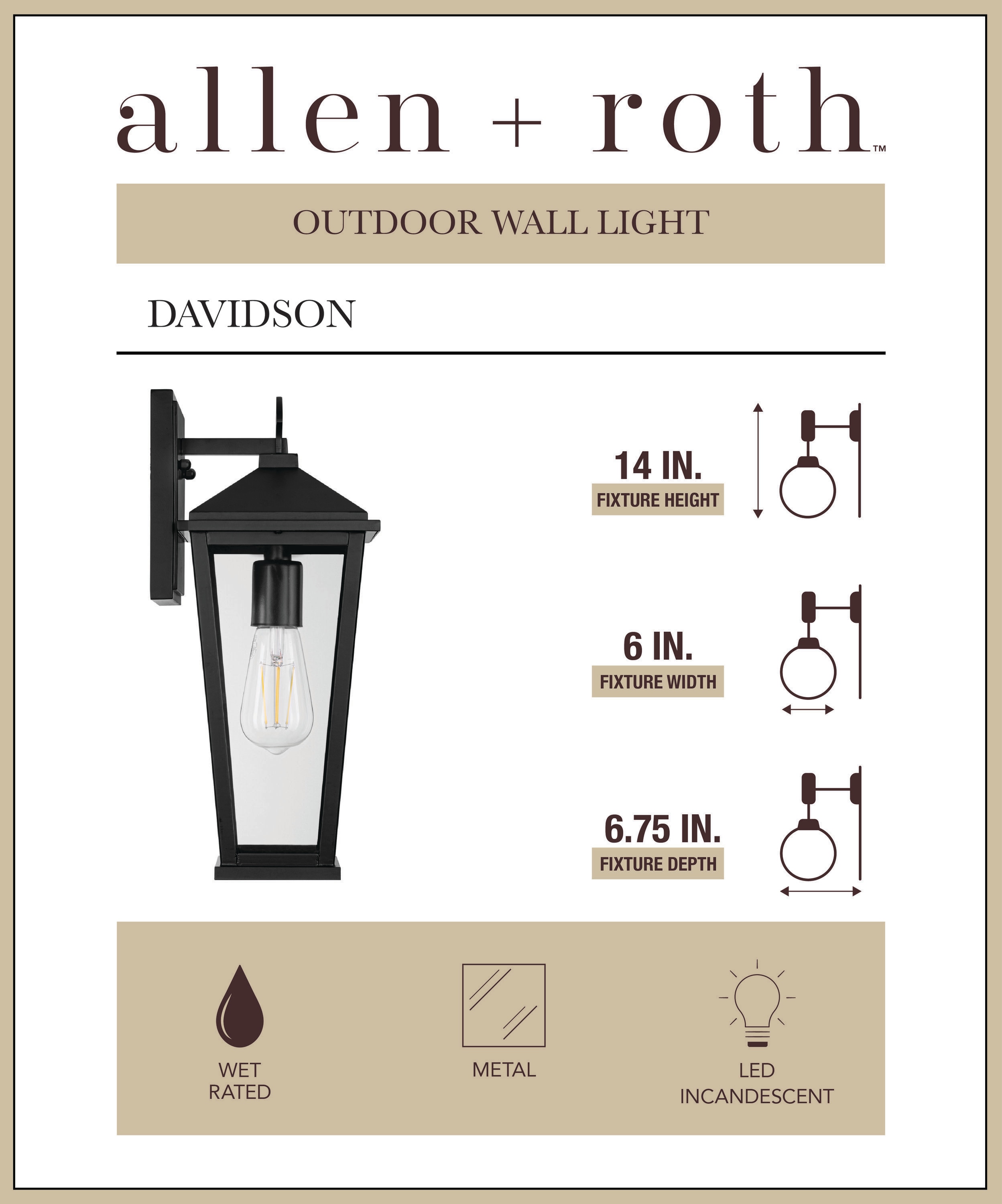 allen + roth 43077 Outdoor-Wall-Lighting - View #2