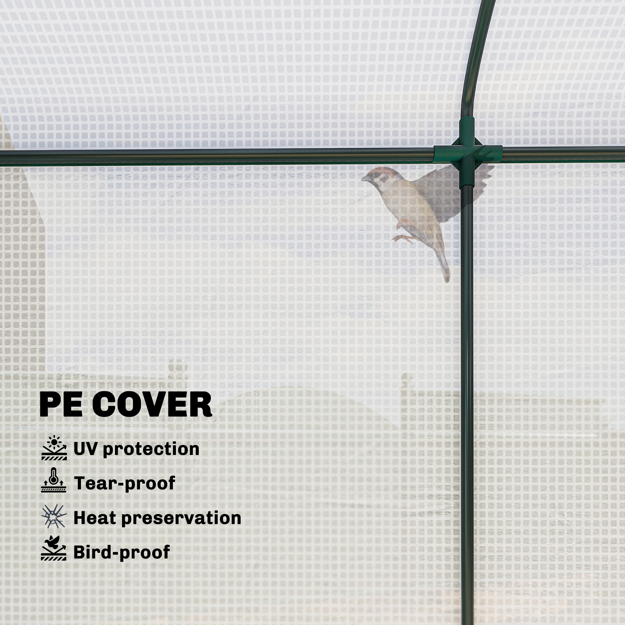 Outsunny 84H-565V00WT greenhouses - View #6