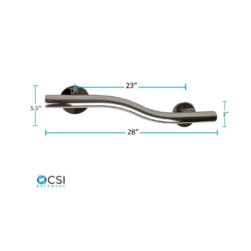 CSI Bathware BAR-WR28-TW-125-PO Grab-Bars - View #3