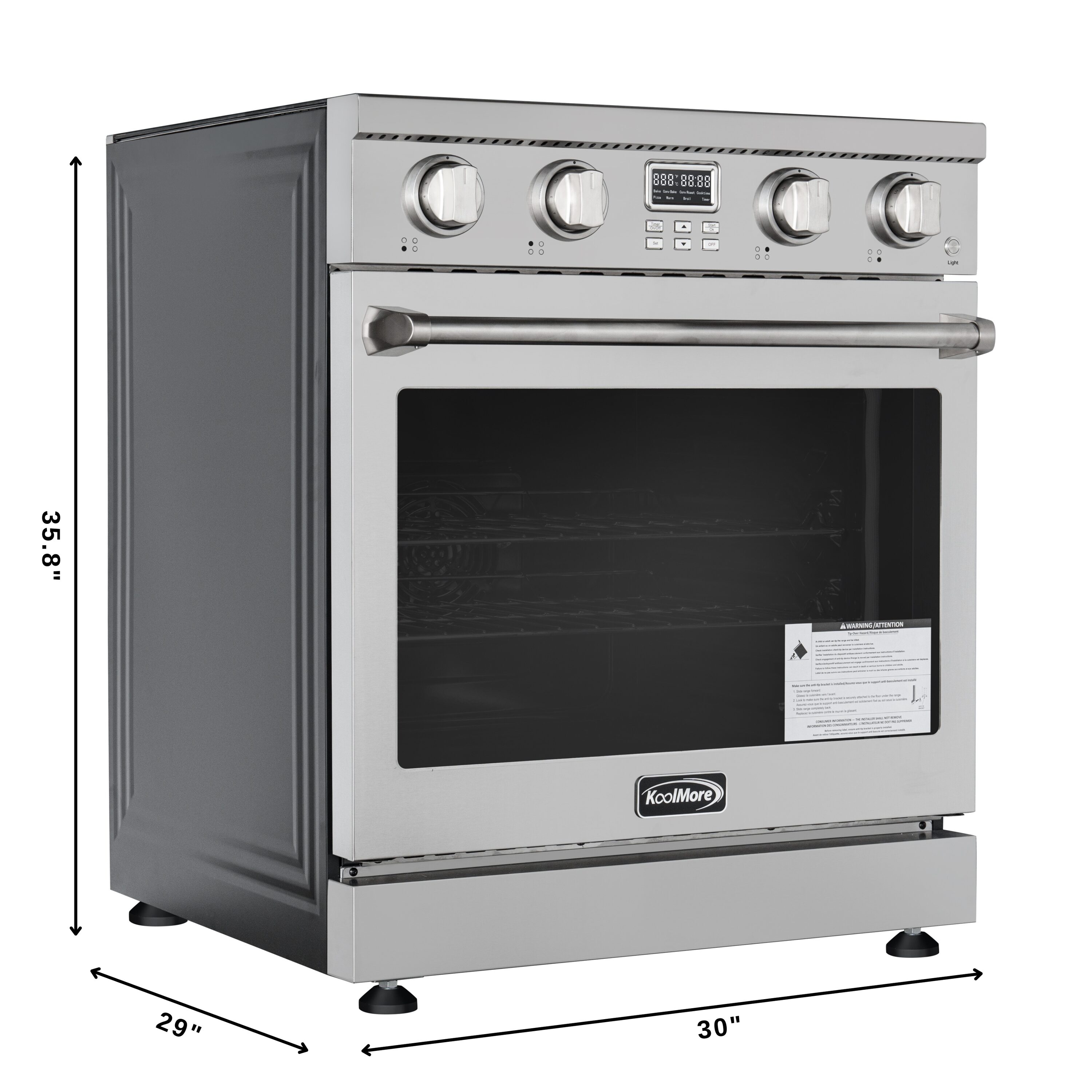 KoolMore LOW-KM-EPR-30AP-SS Freestanding-Electric-Ranges - View #5