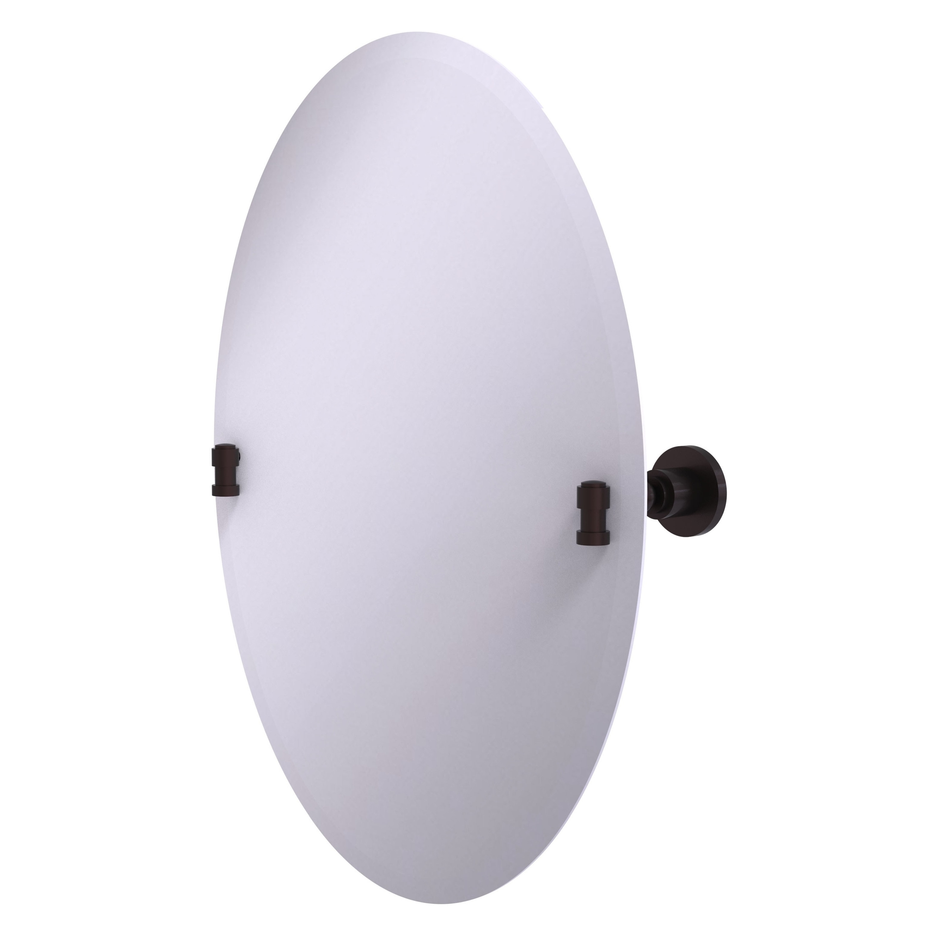 Allied Brass WS-91-ABZ Washington Square 21-Inches x 28-Inches Beveled Frameless Oval Tilting Bathroom Vanity Mirror ( Antique Bronze )