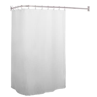 L Shaped Shower Rods At Com, Round Shower Curtain Rod Corner