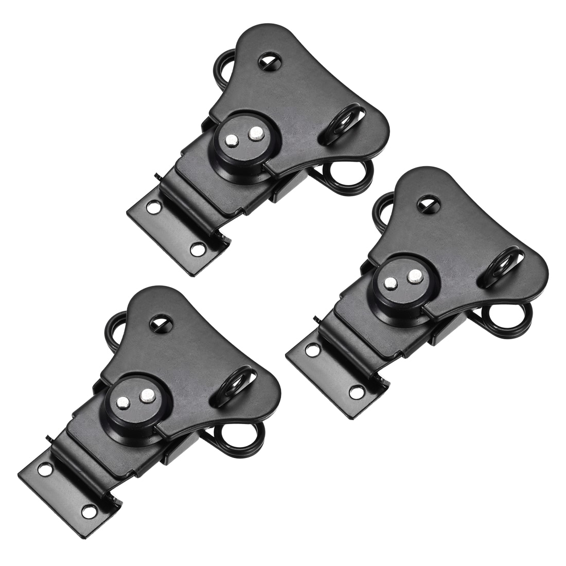 Unique Bargains - 2.56-inch Iron Spring Loaded Butterfly Twist Latch Keeper Toggle Clamp with Pad...